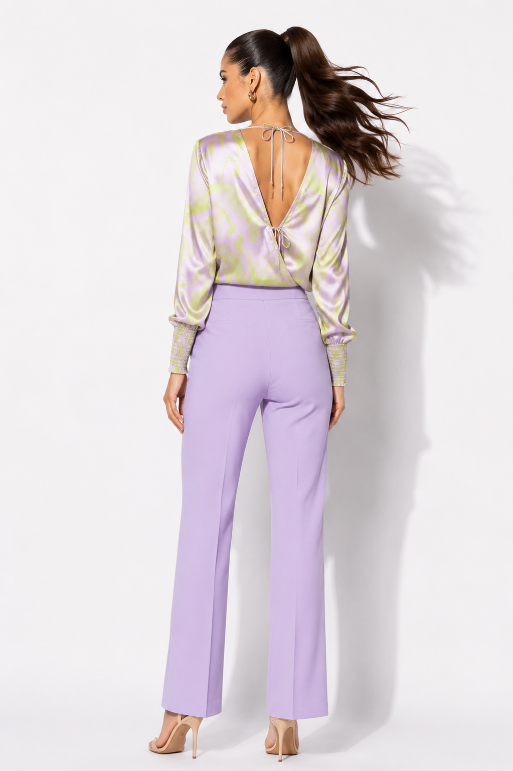 Blusa Shadow Plumas Lila