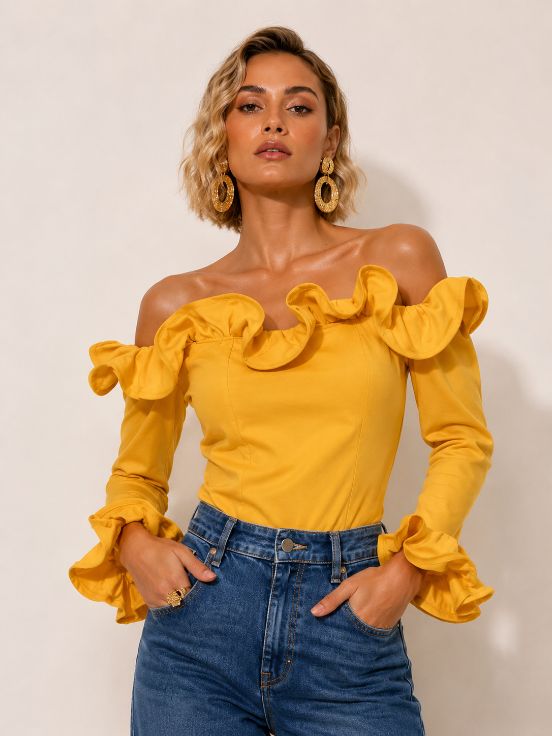 Blusa Trópico Amarillo Mostaza