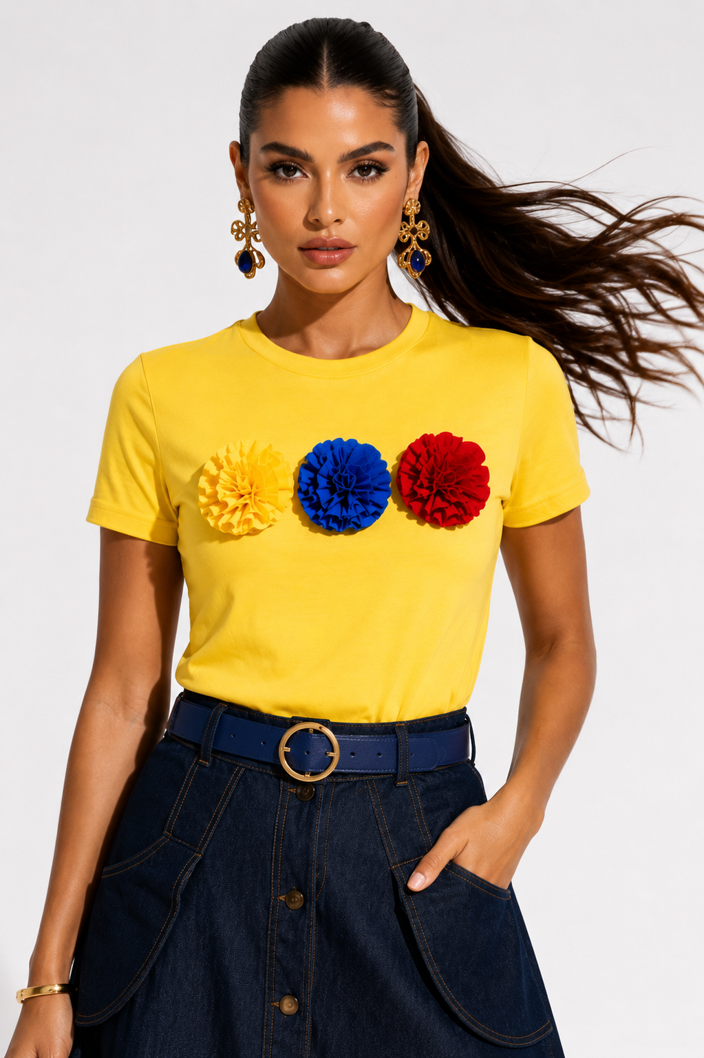 Camiseta Colombia amarilla