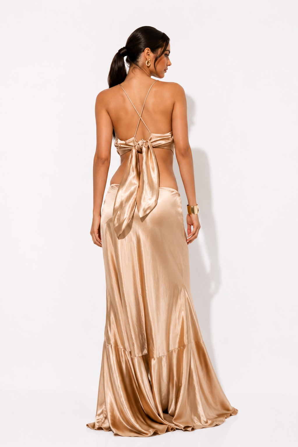 Vestido Nueva Zelanda Largo Dorado