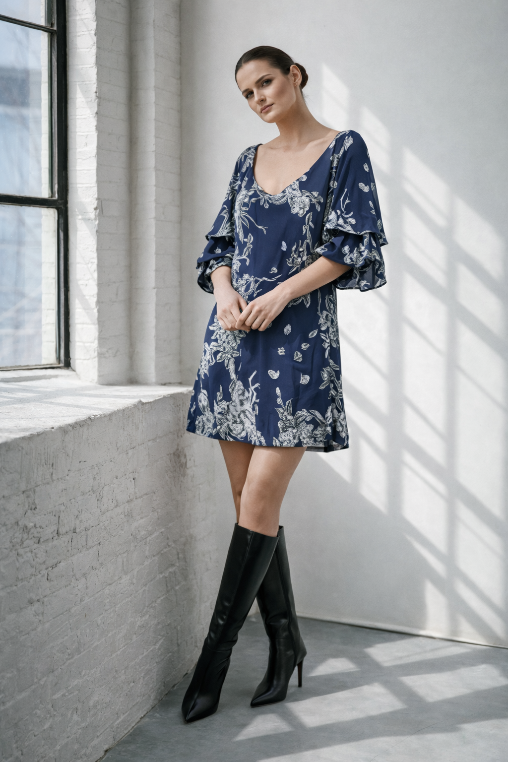 Vestido Brianna Azul Estampado