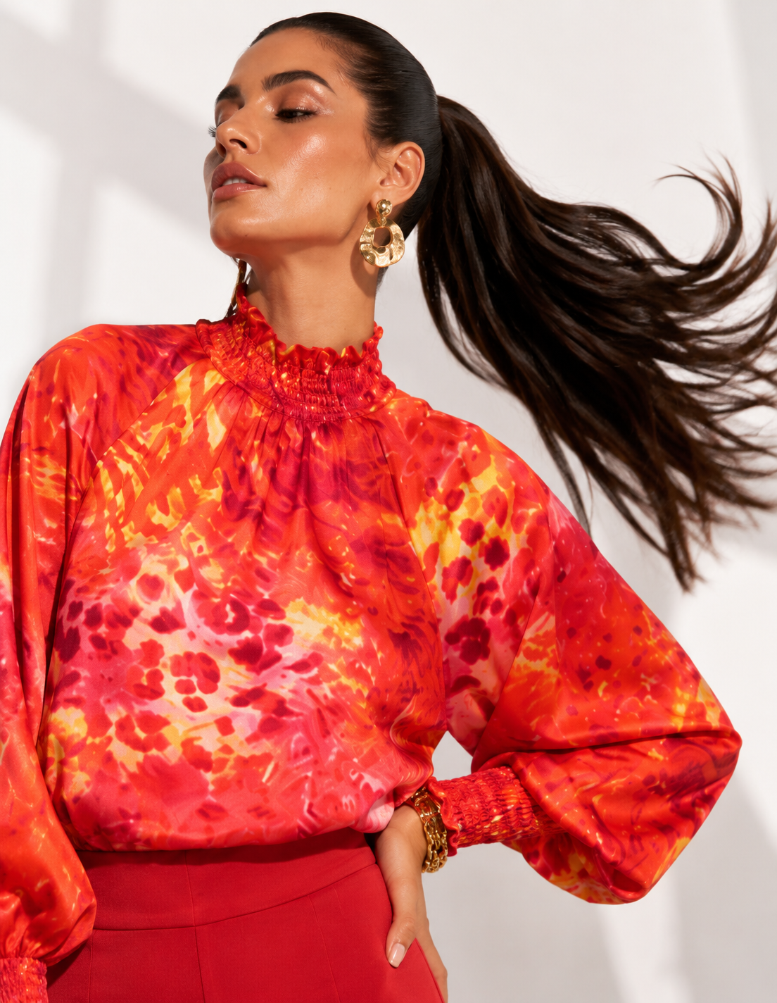 Blusa Brestel Amarillo Estampado