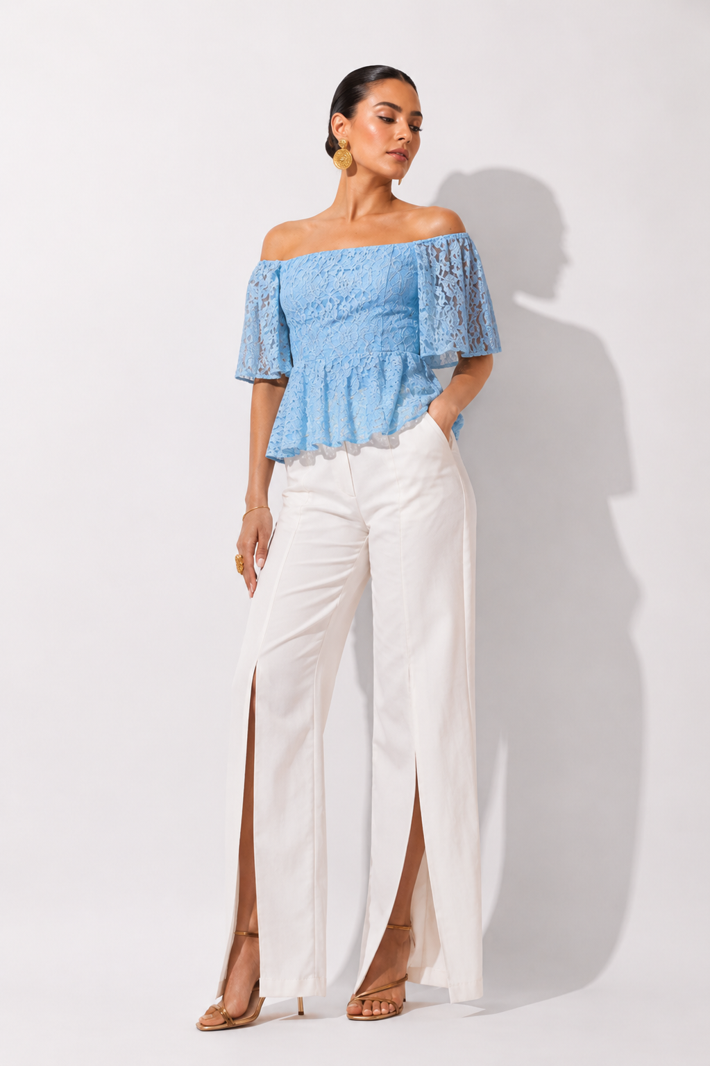 Blusa Thalia L Celeste