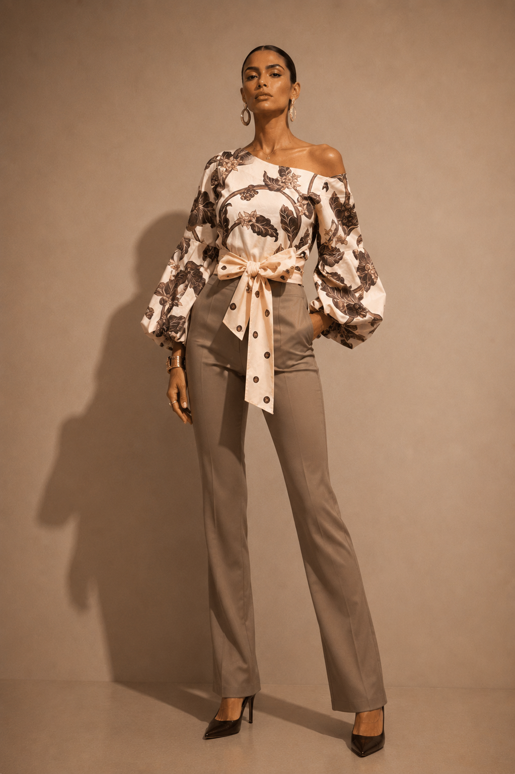 Blusa Patty Coffee Branches