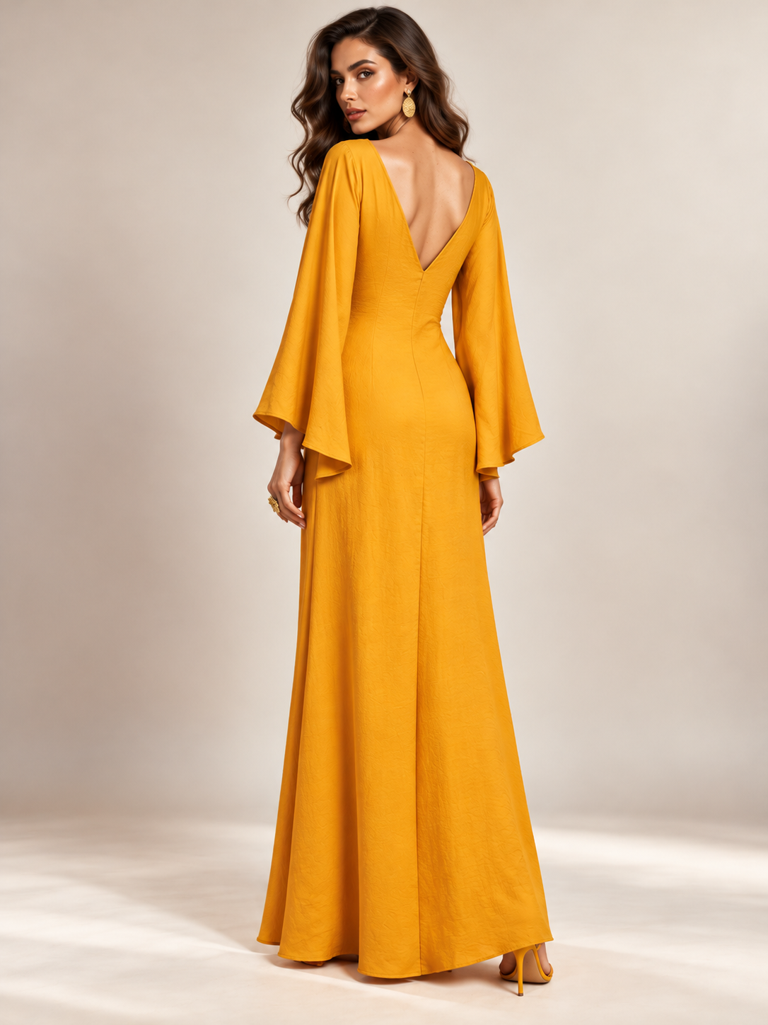 Vestido Damara Mostaza