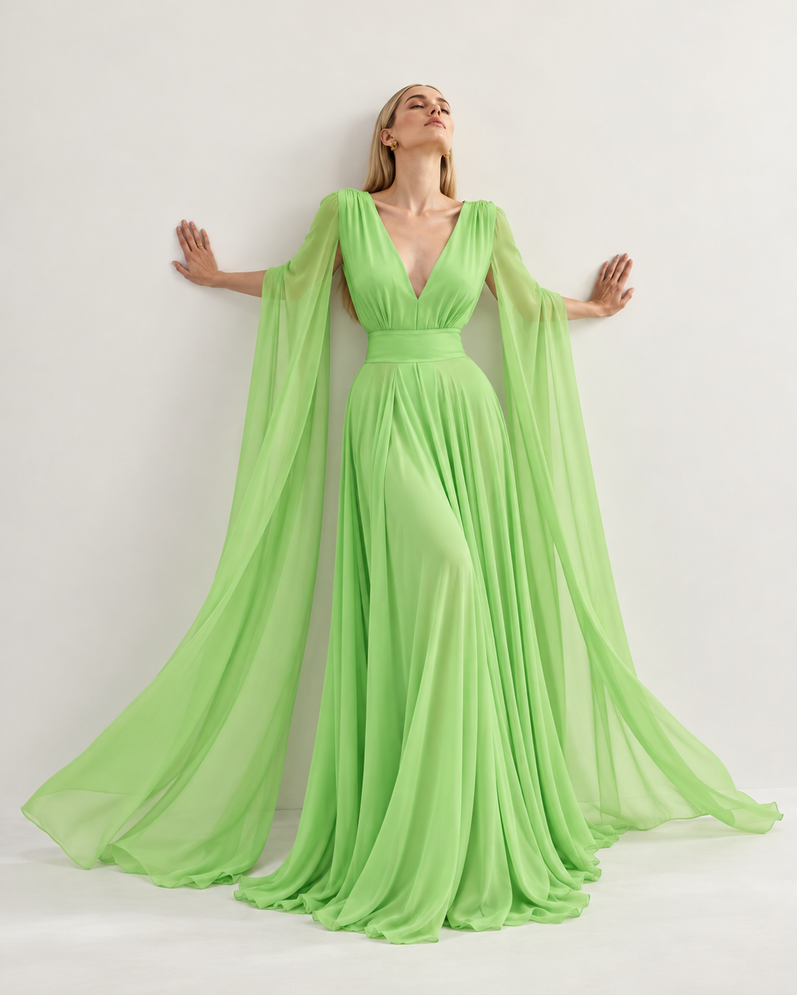 Vestido Girasol Verde Limón