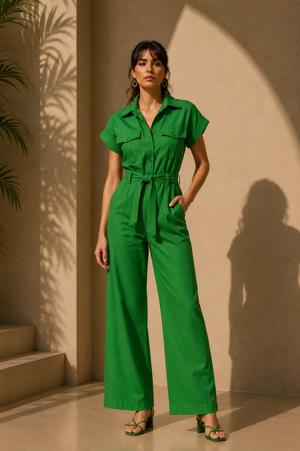 Enterizo Cargo Verde