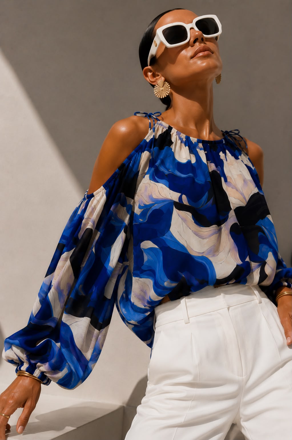 Blusa Bingo azul estampado