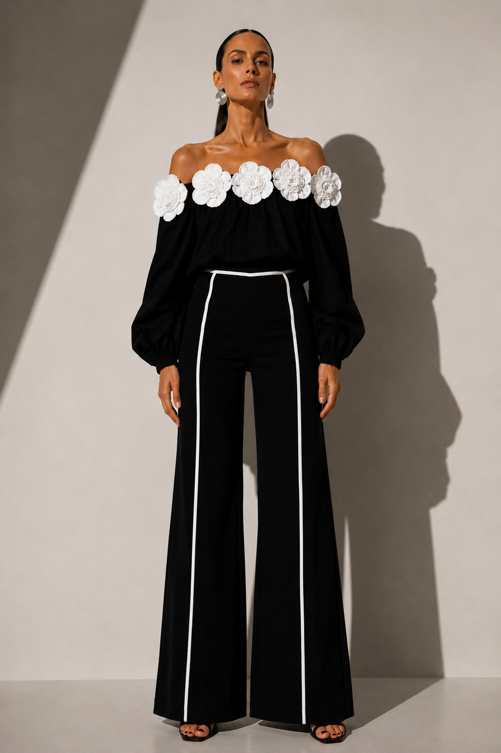 Blusa Magnoleah negra + Blanca