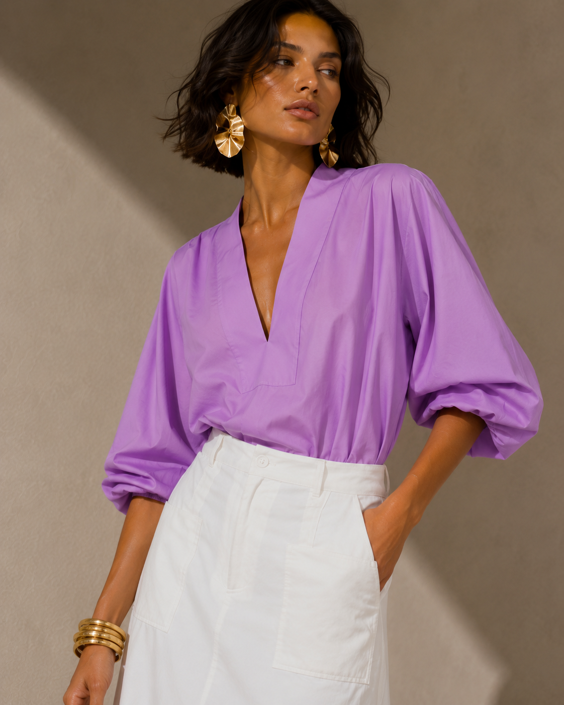 Blusa Polonia lila