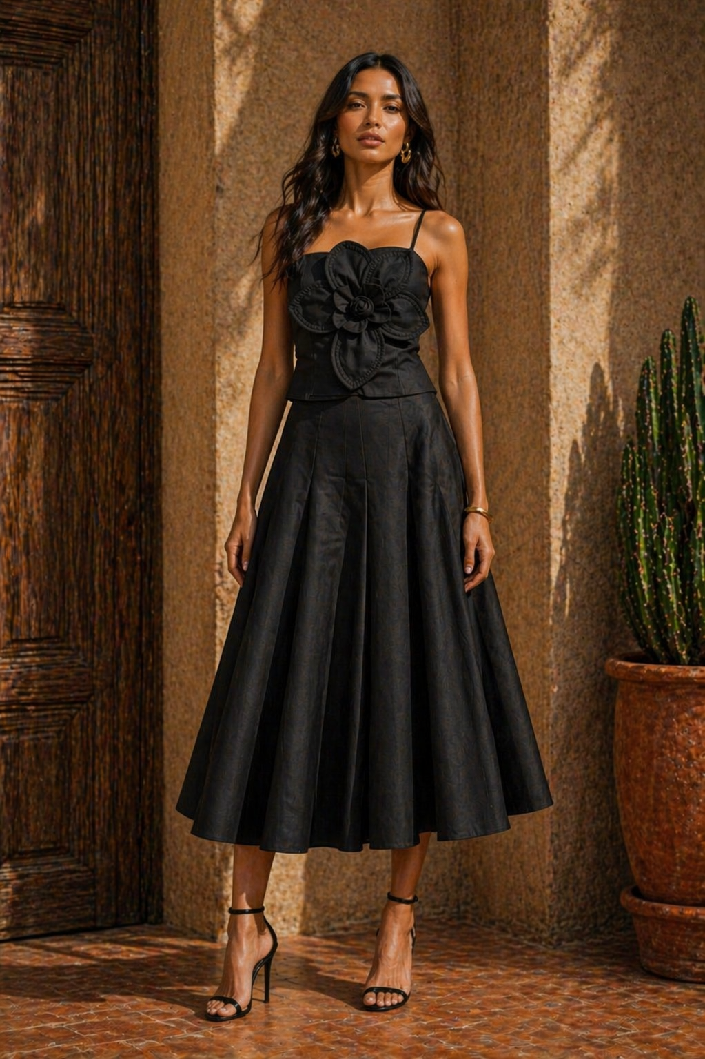 Falda Palmacera Negro