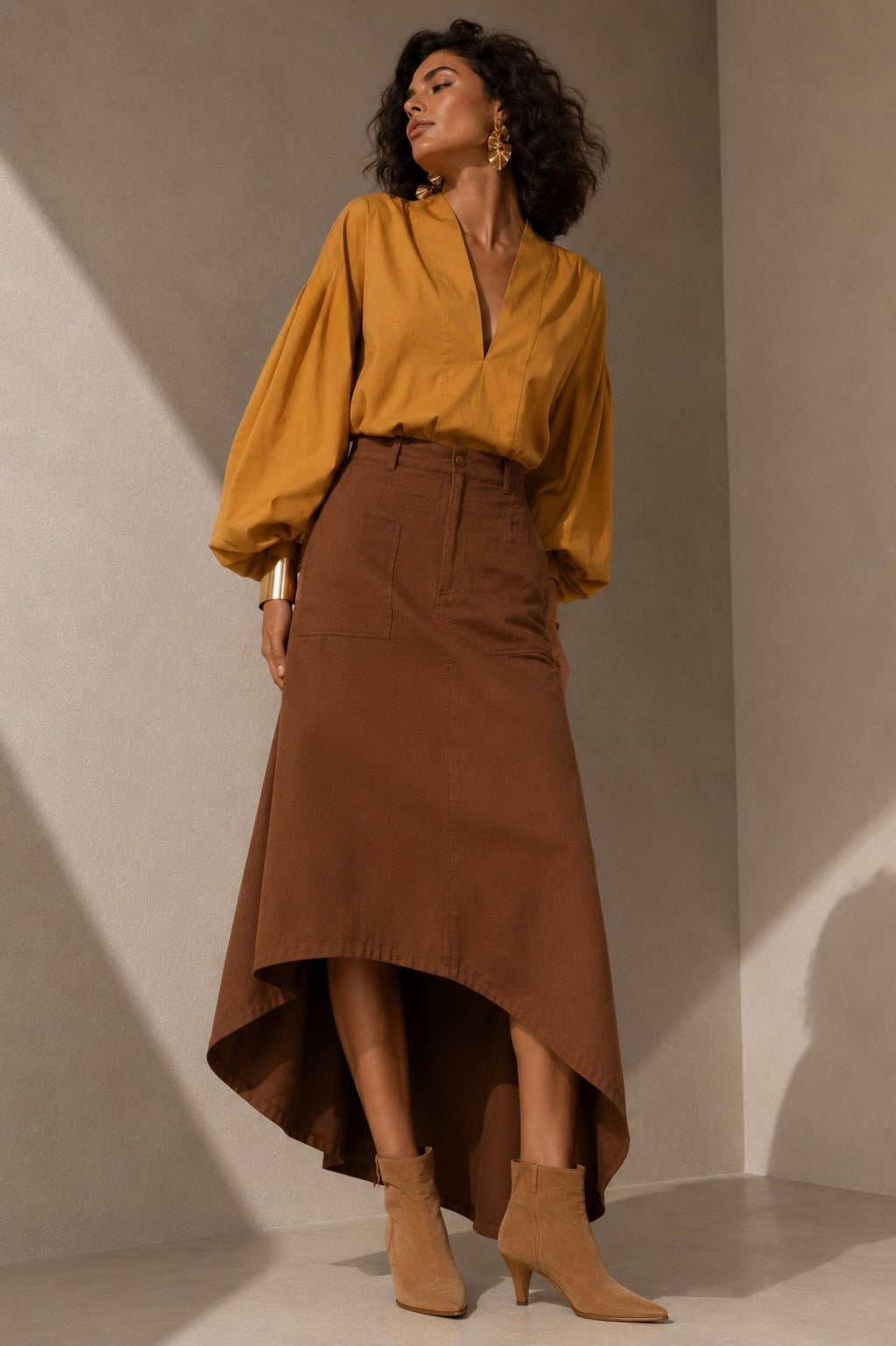 Blusa Polonia mostaza