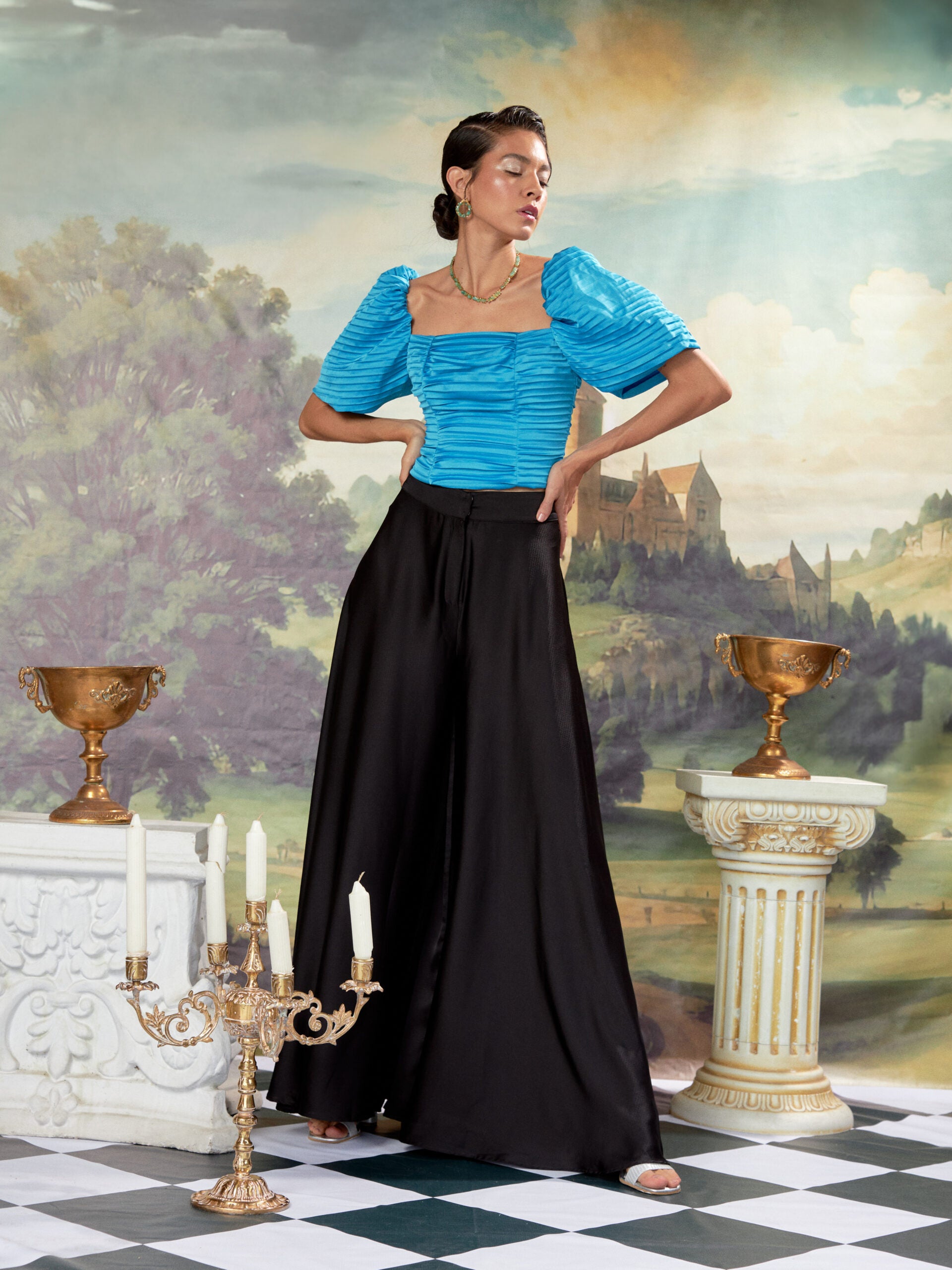 Blusa Khiani Turquesa