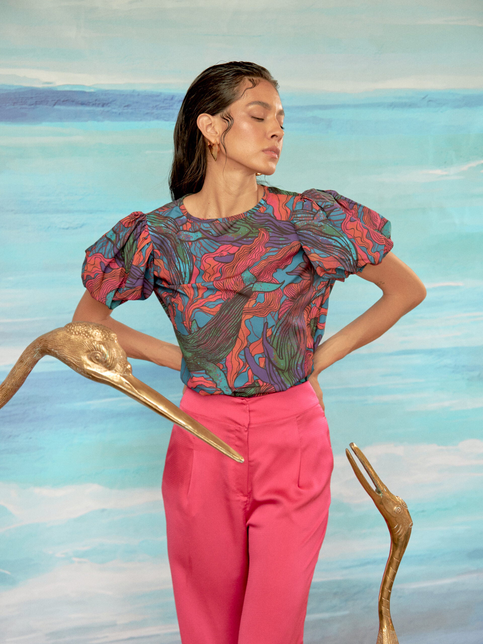 Blusa Nieves Ballenas Vibrantes
