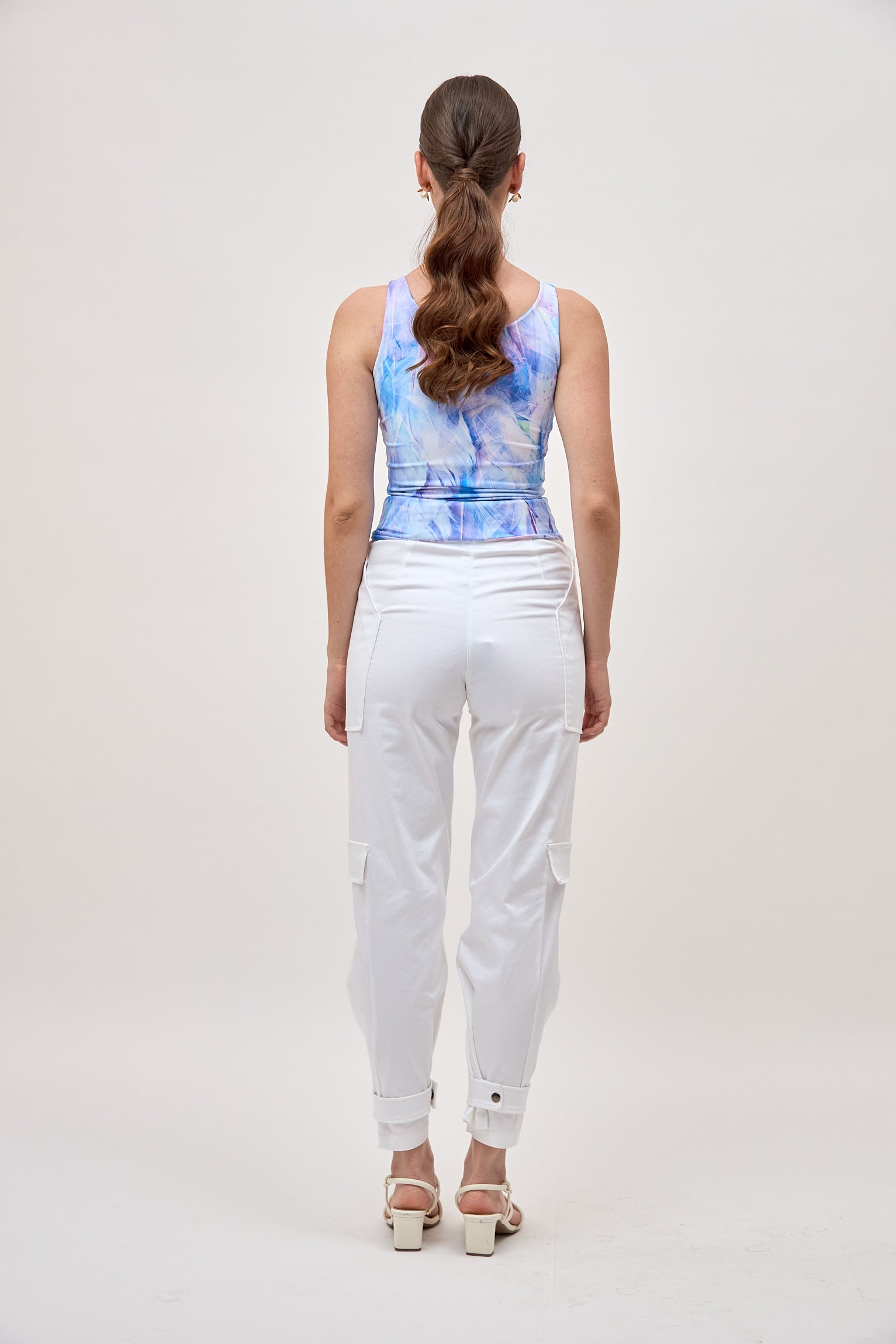Top Coffe Plumas Lila