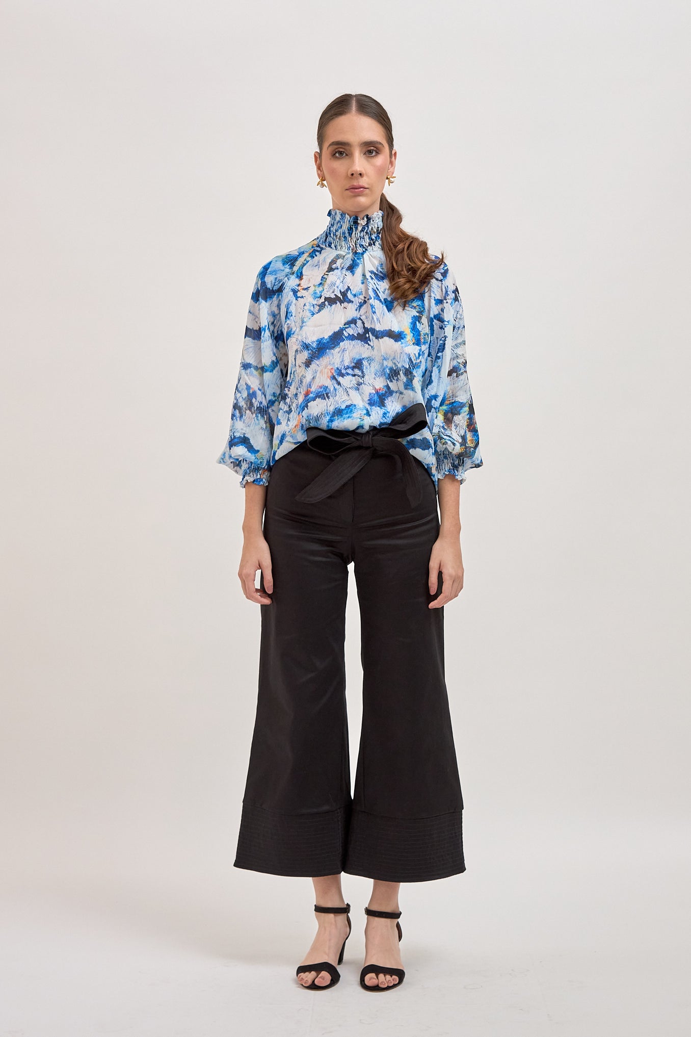 Blusa Brestel Plumas Azul