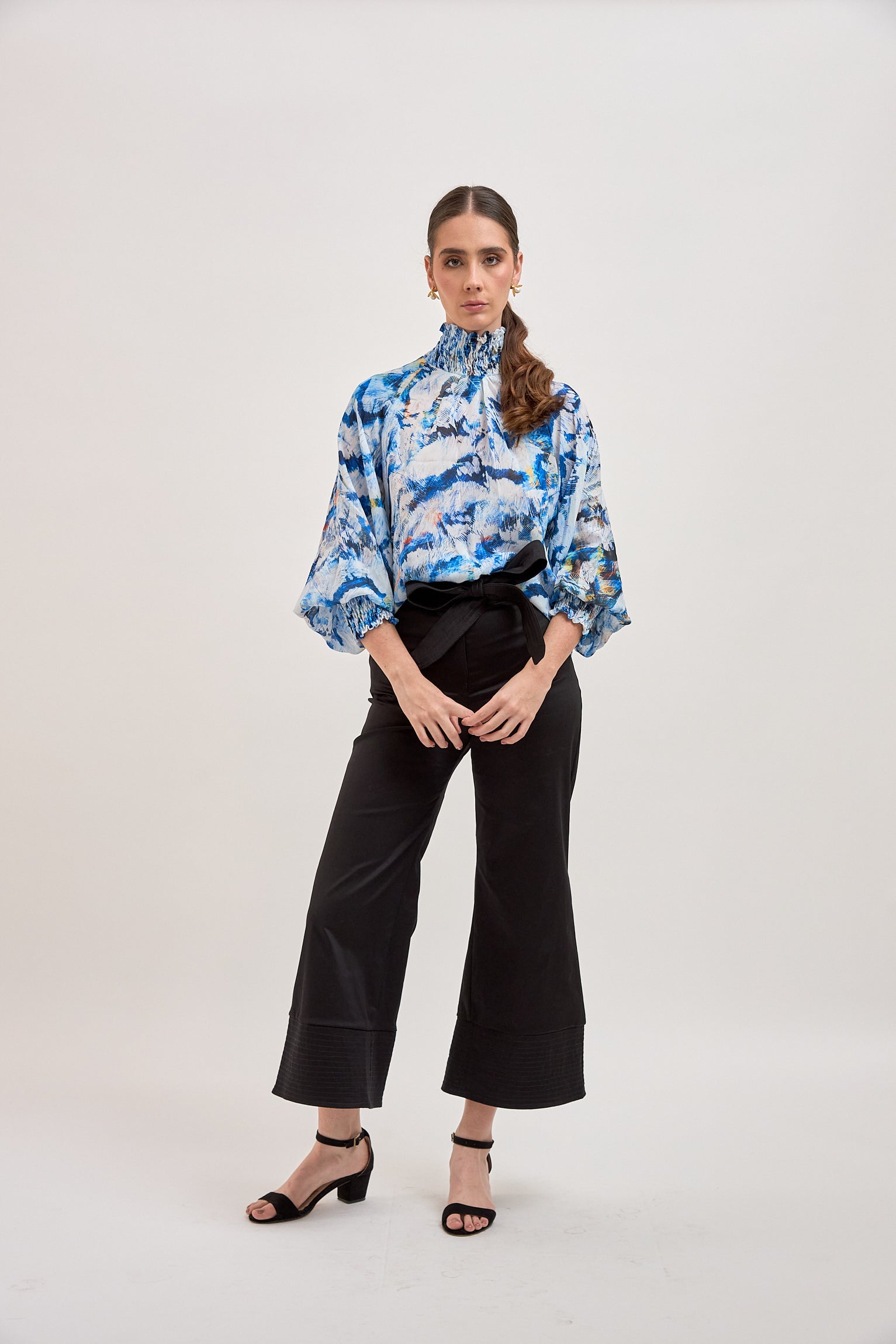 Blusa Brestel Plumas Azul