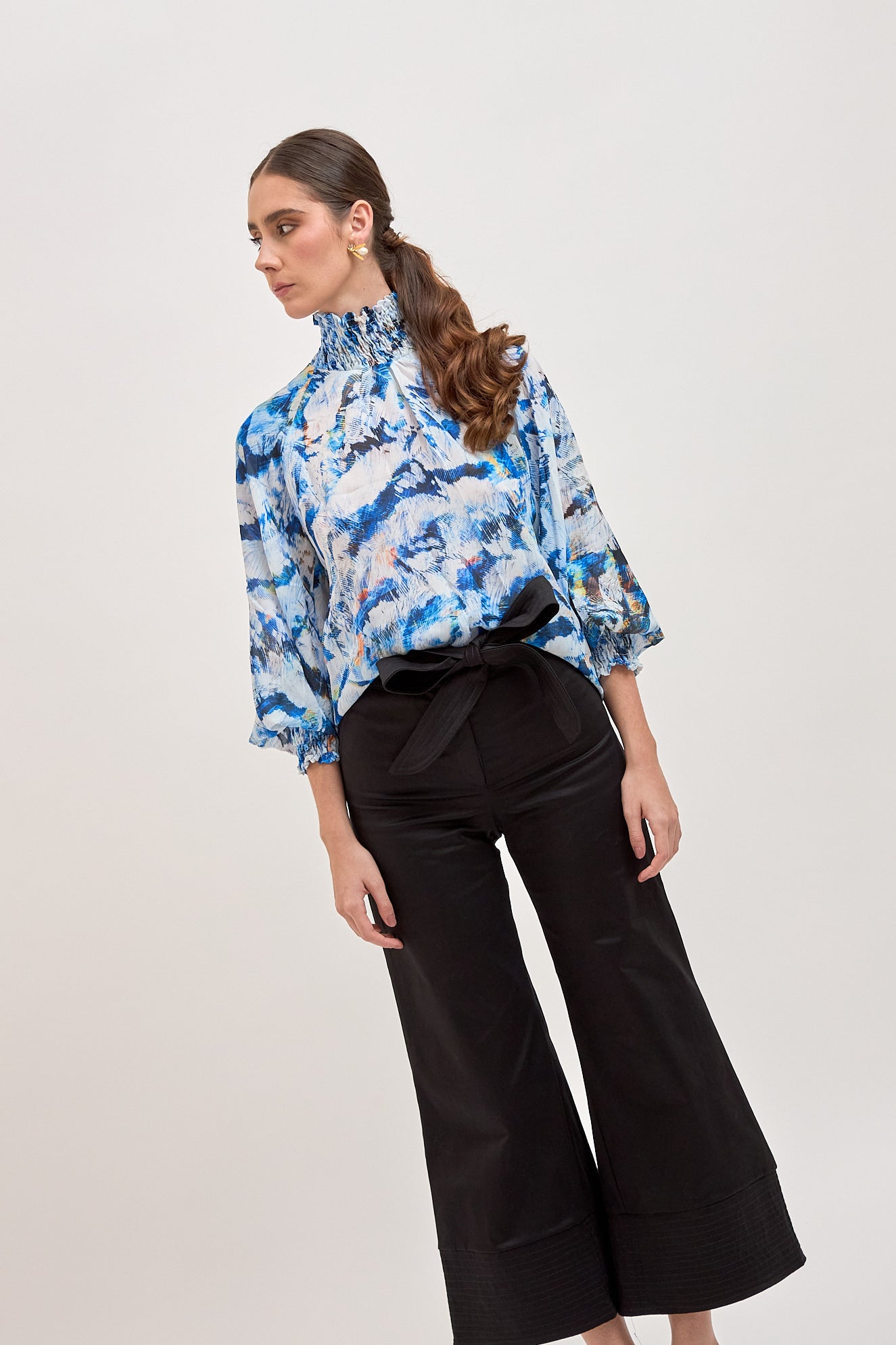Blusa Brestel Plumas Azul