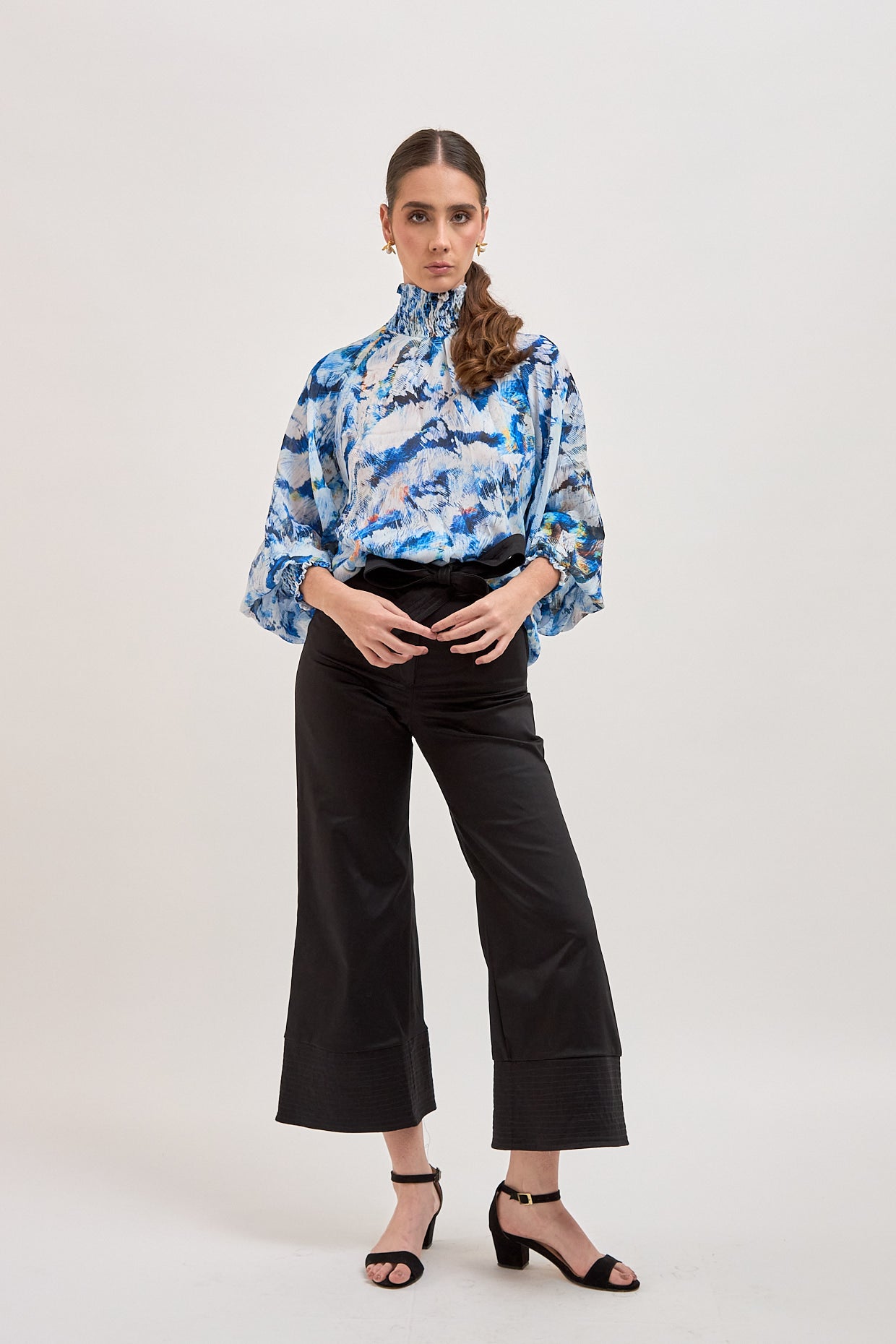 Blusa Brestel Plumas Azul