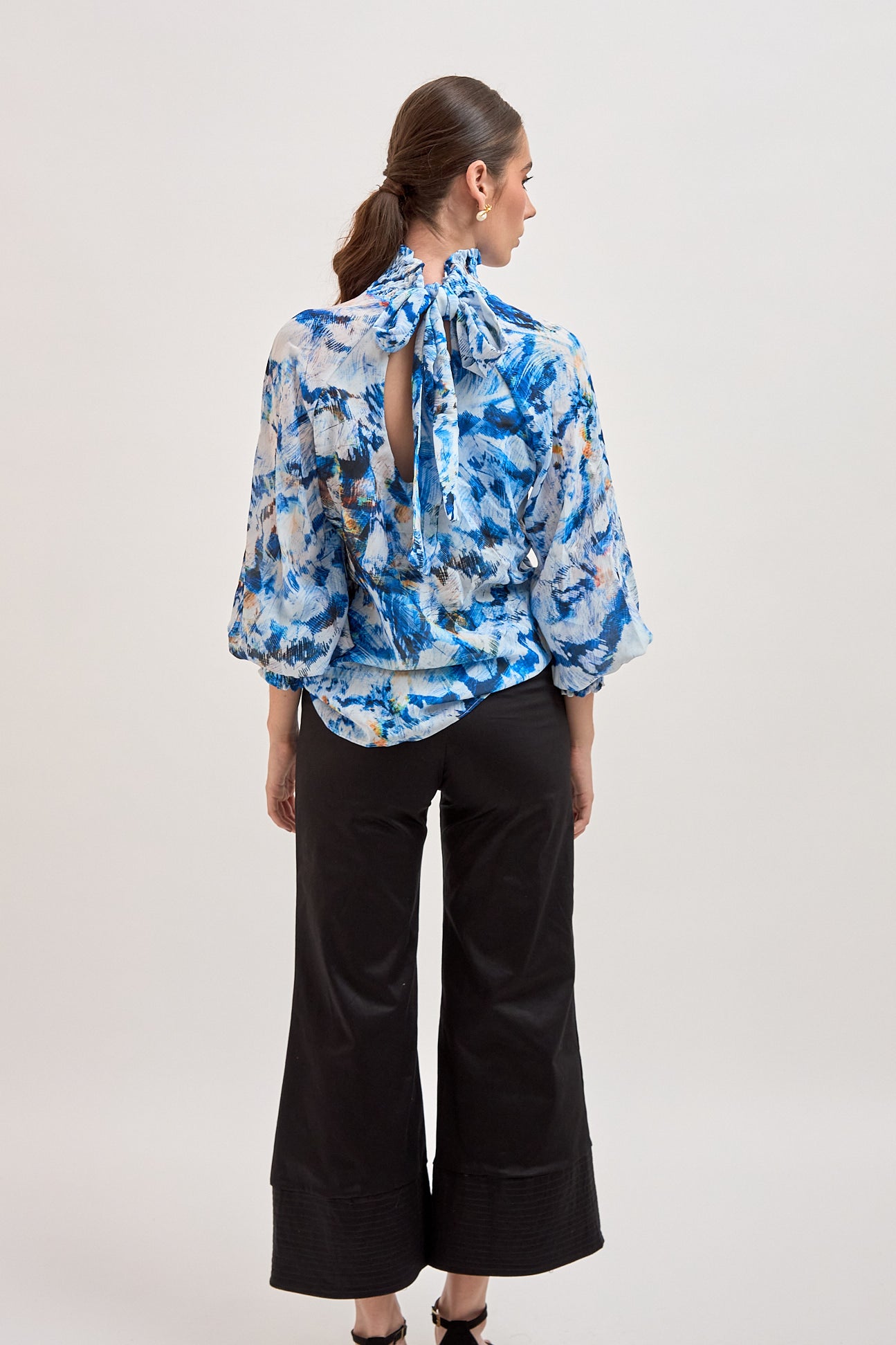 Blusa Brestel Plumas Azul