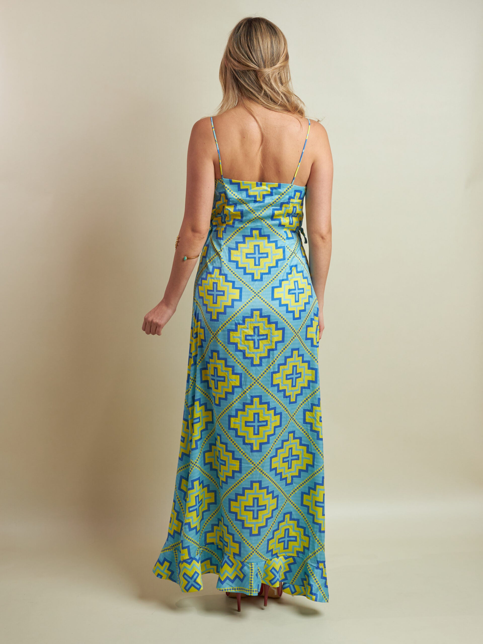 Vestido Samiko Rombos Wayu Azul