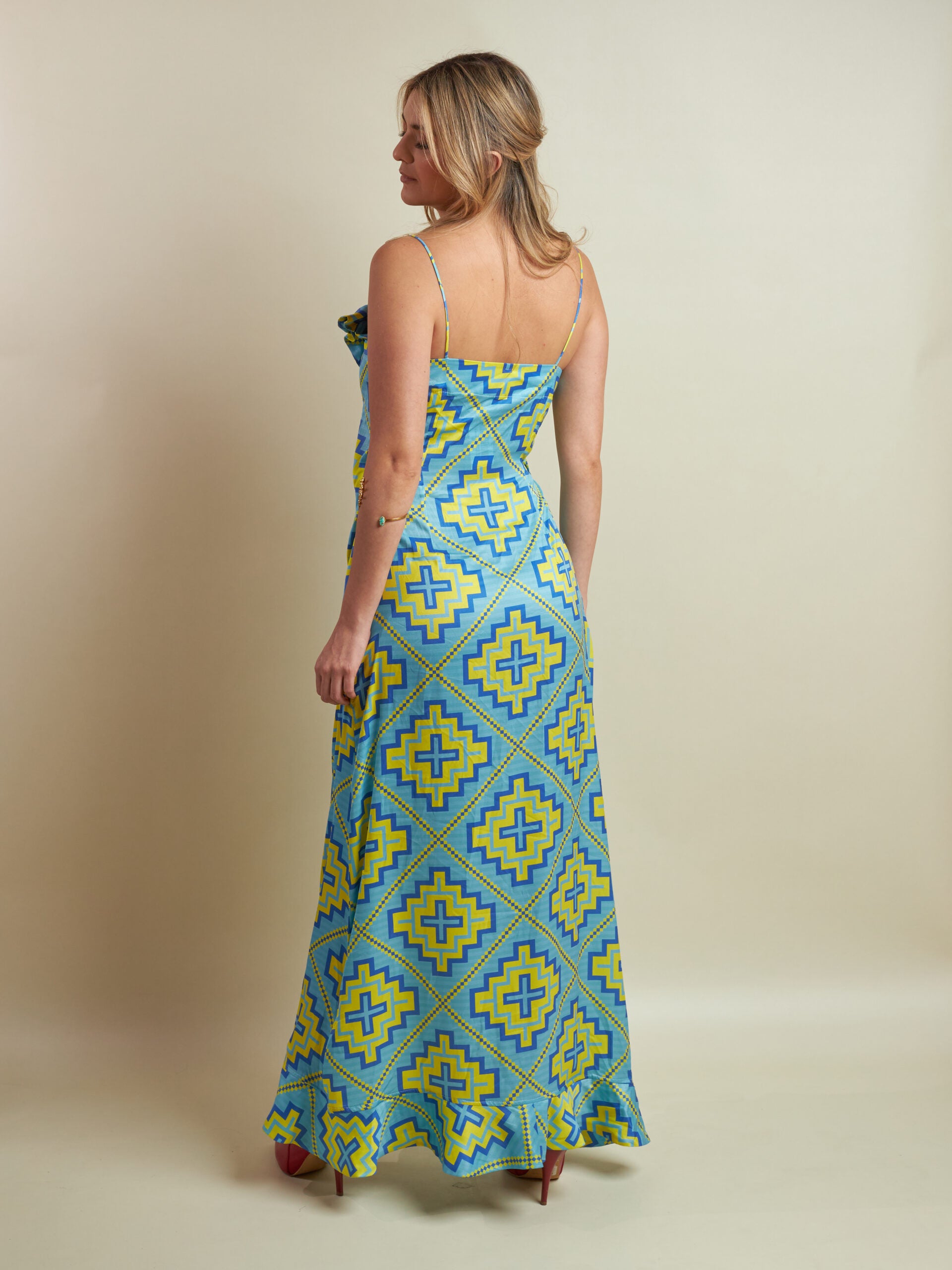 Vestido Samiko Rombos Wayu Azul