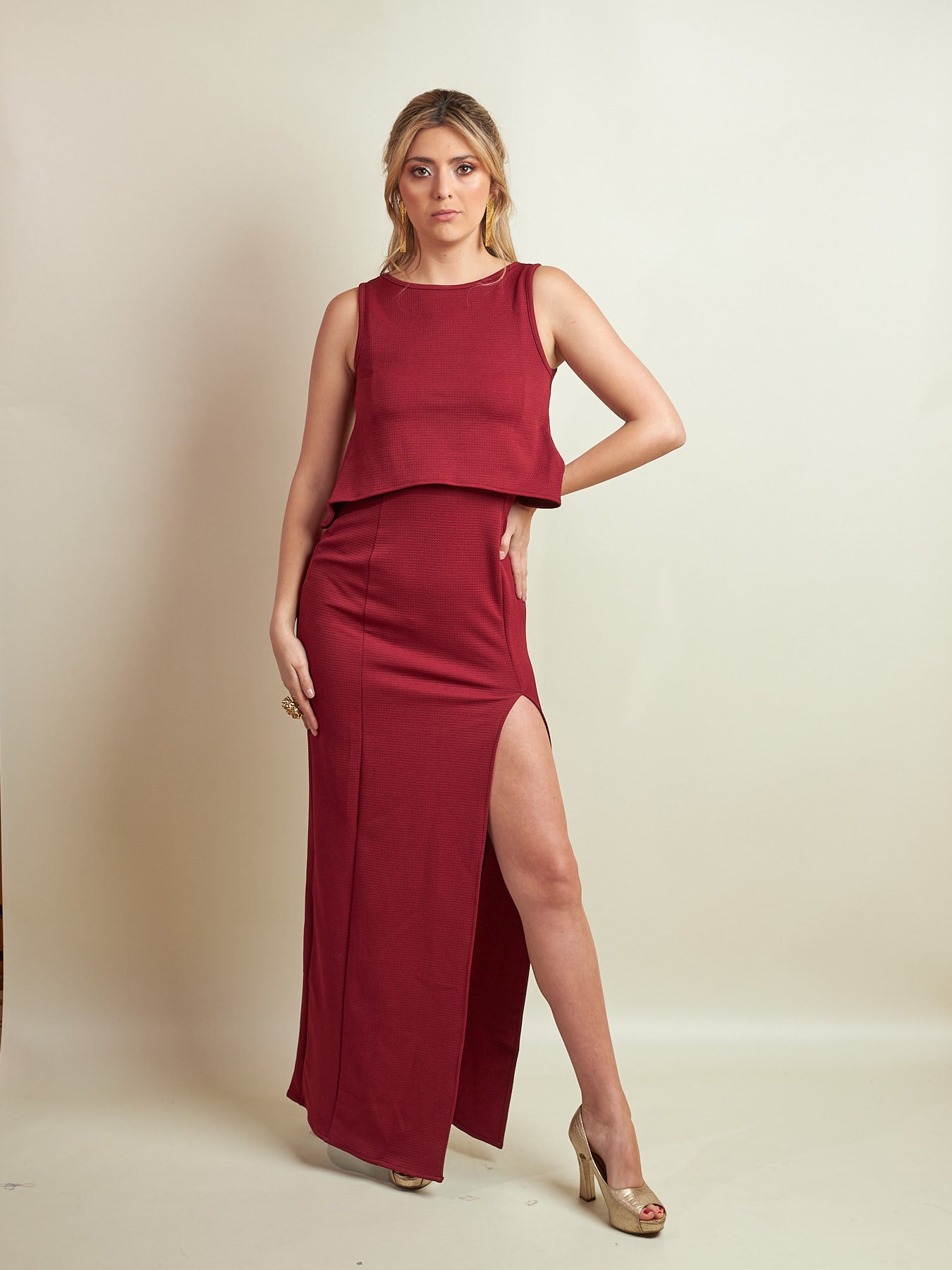 Vestido Isaura Vinotinto