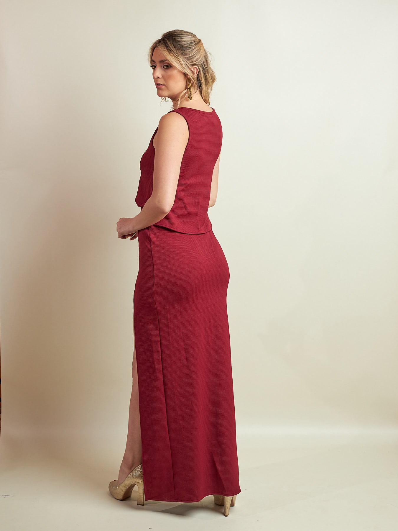 Vestido Isaura Vinotinto