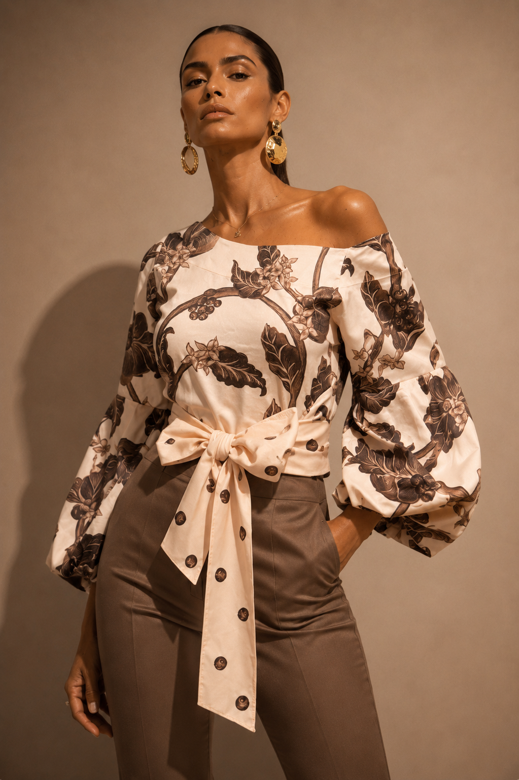 Blusa Patty Coffee Branches
