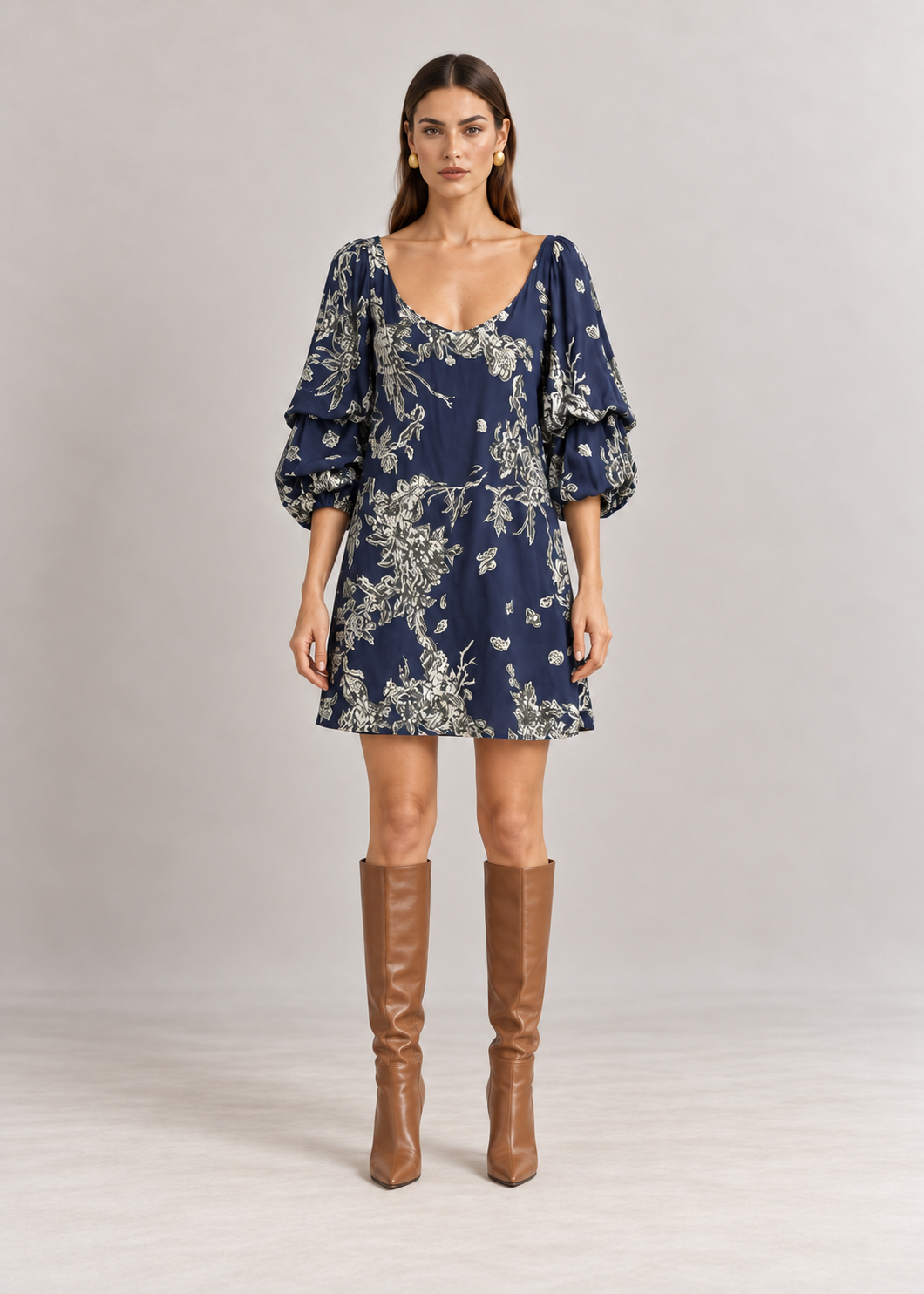 Vestido Brianna Azul Estampado
