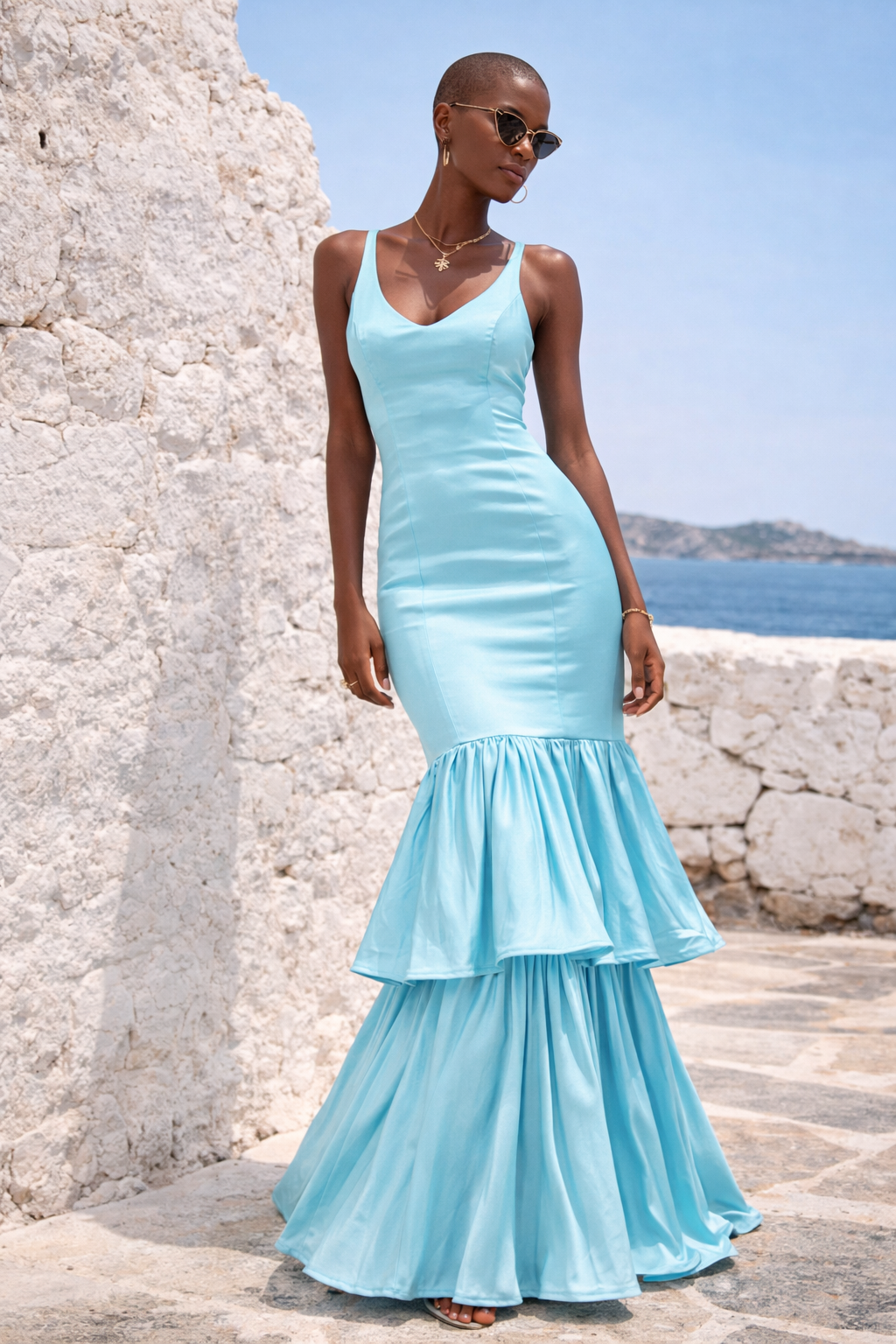Vestido Adell Celeste