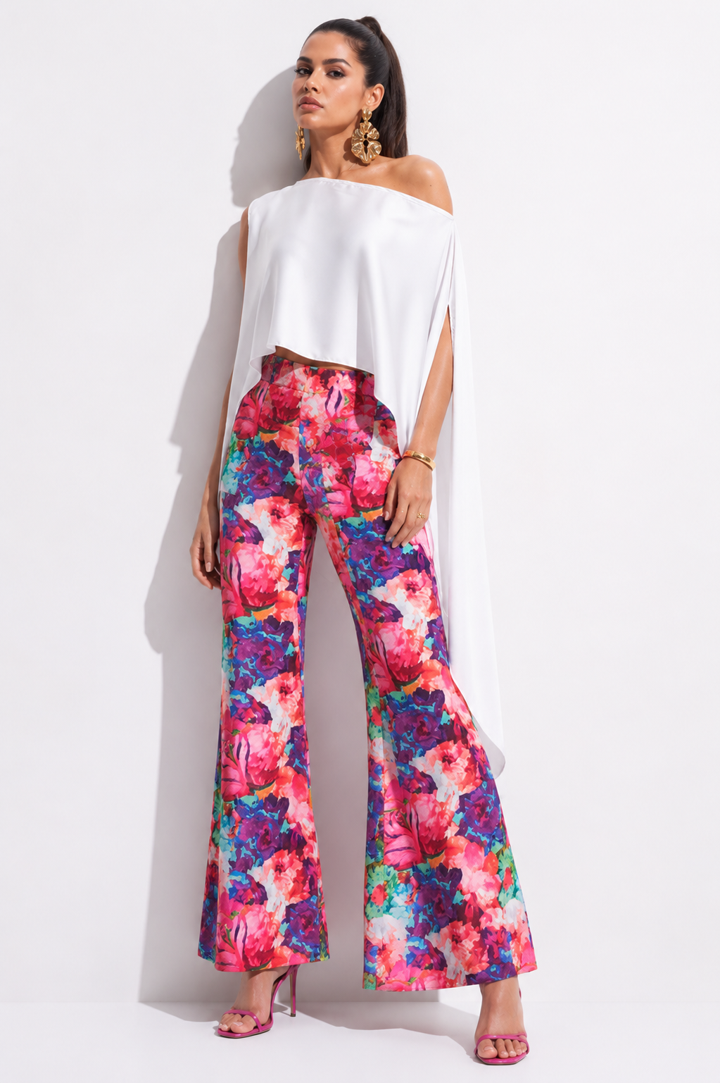 Pantalón Kristal Morado Estampado