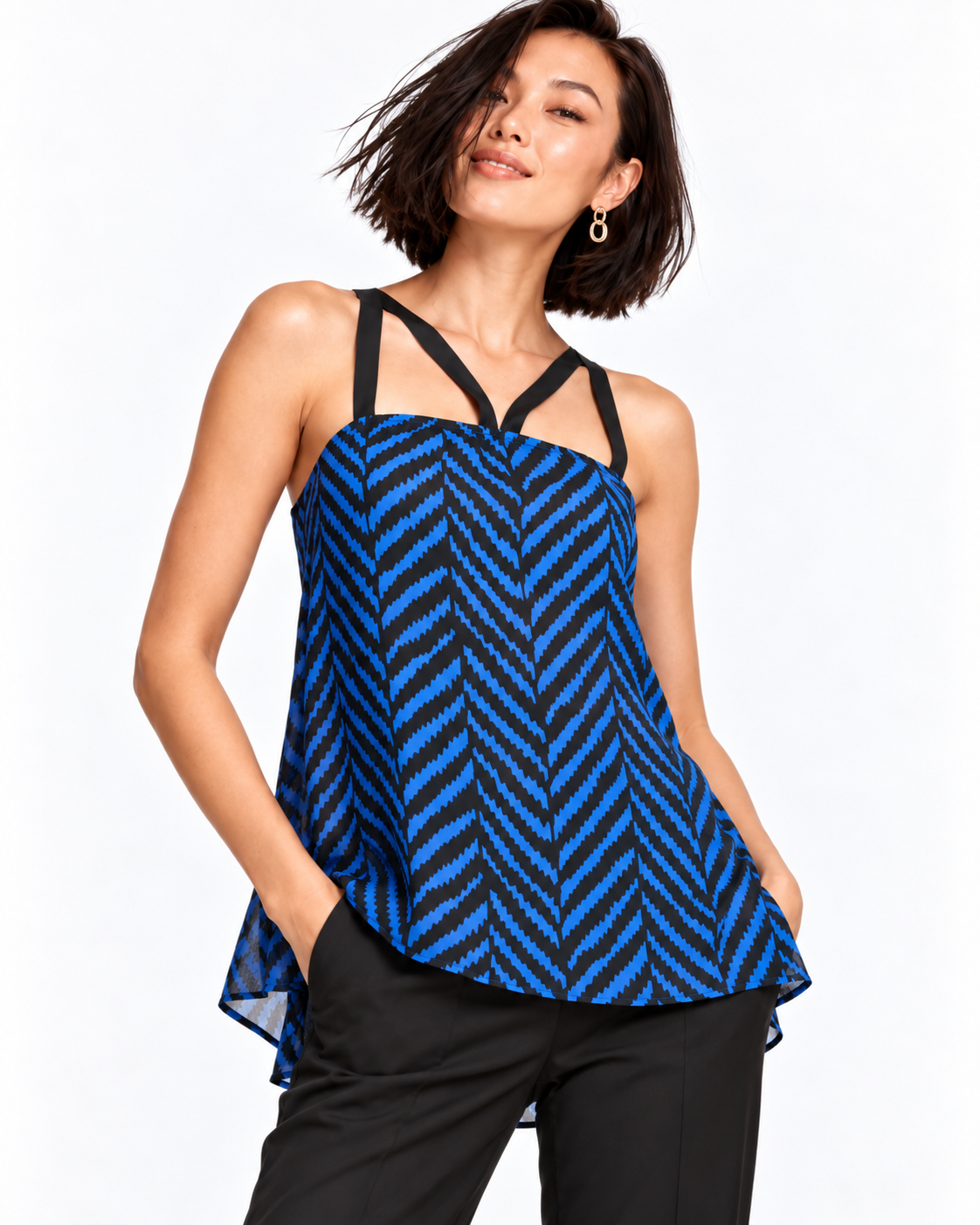 Blusa Candela Azul Estampado