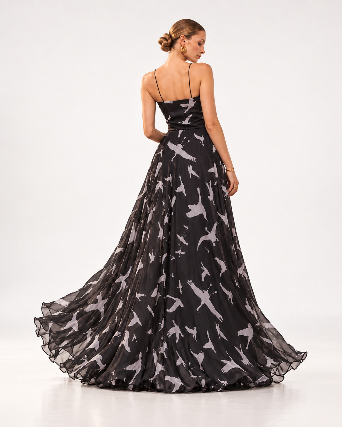 Vestido Gil Gaviotas Negras