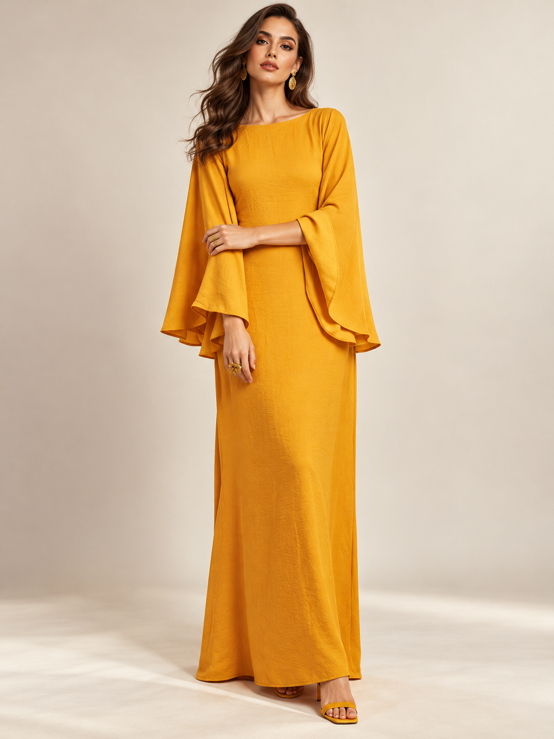 Vestido Damara Mostaza