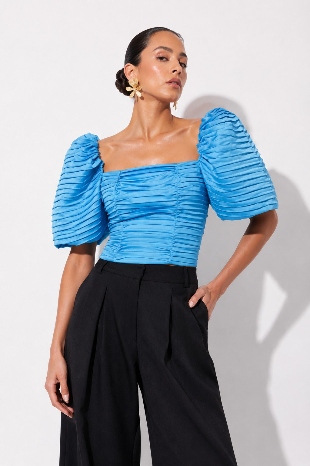 Blusa Khiani Turquesa