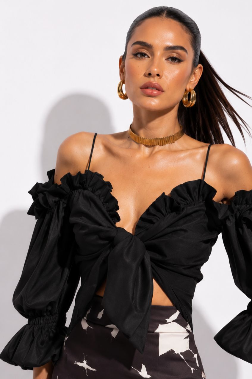 Crop Top Tuck Negro
