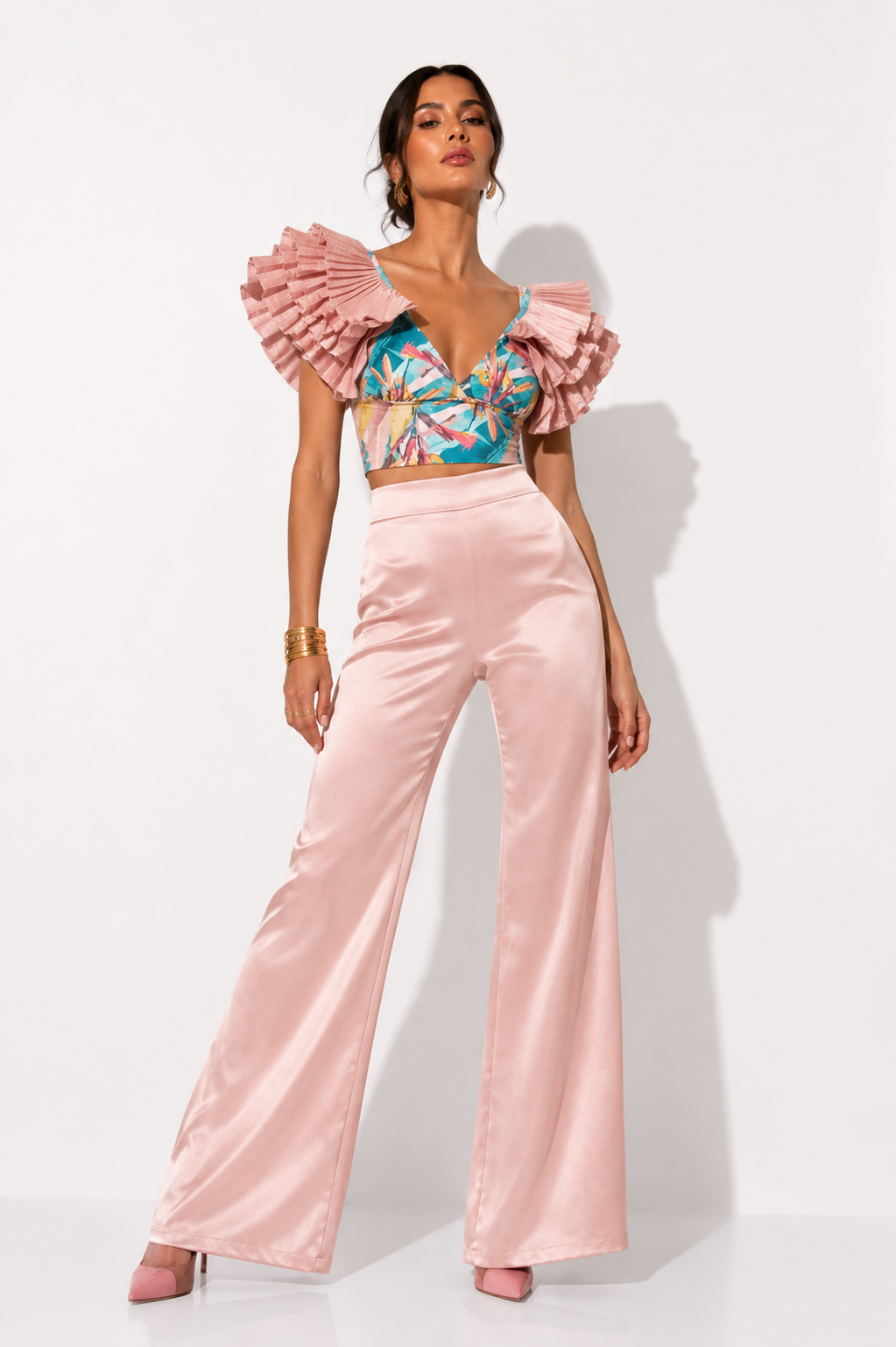 Top Nao Palo De Rosa Estampado