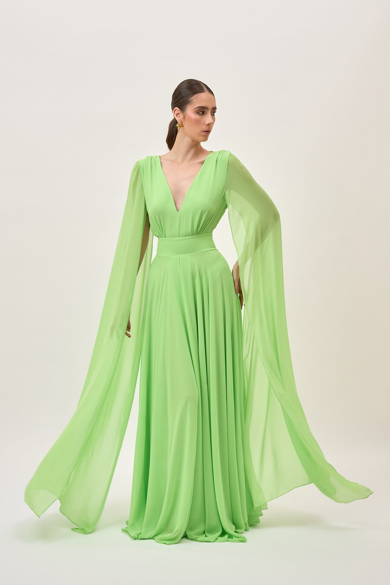 Vestido Girasol Verde Limón