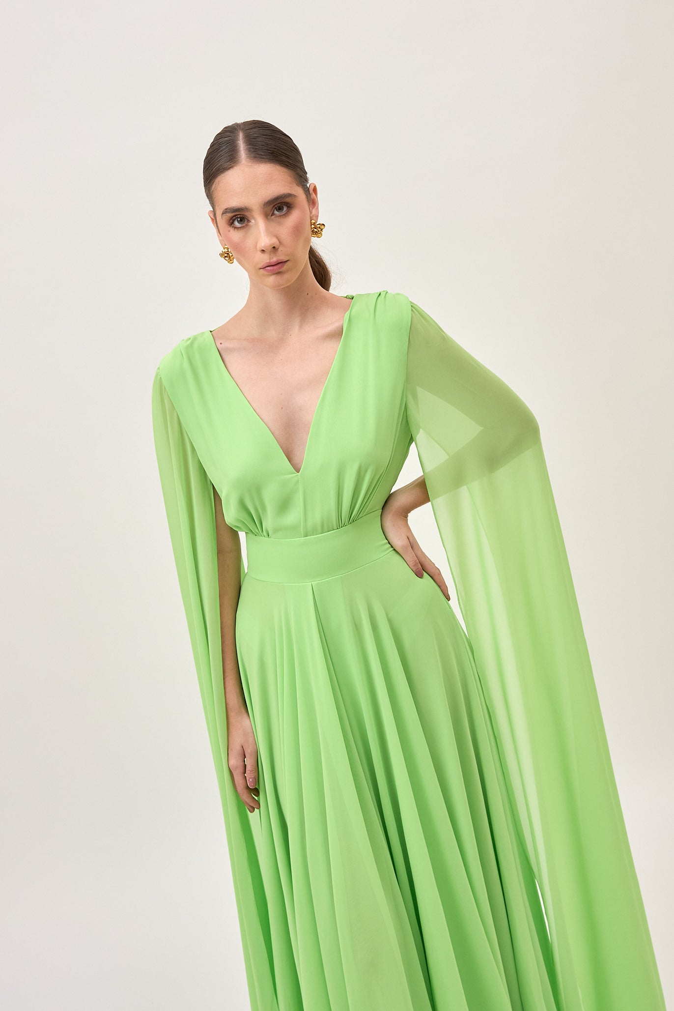 Vestido Girasol Verde Limón