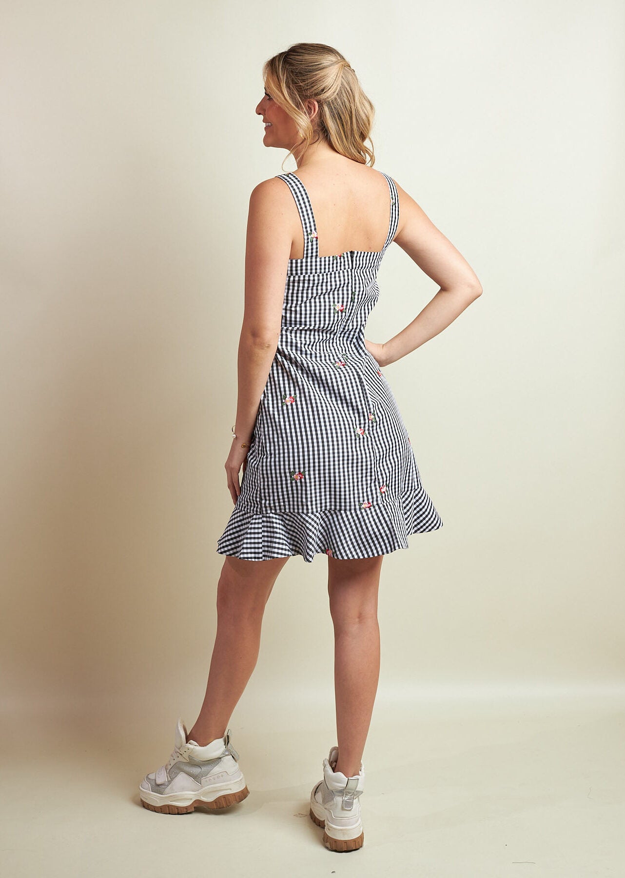 Vestido Tami Cuadros Negros