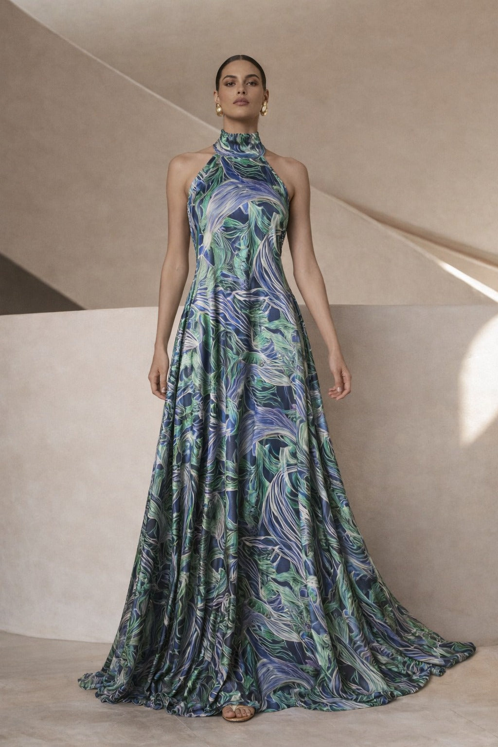 Vestido Apolinary Estampado Ballenas