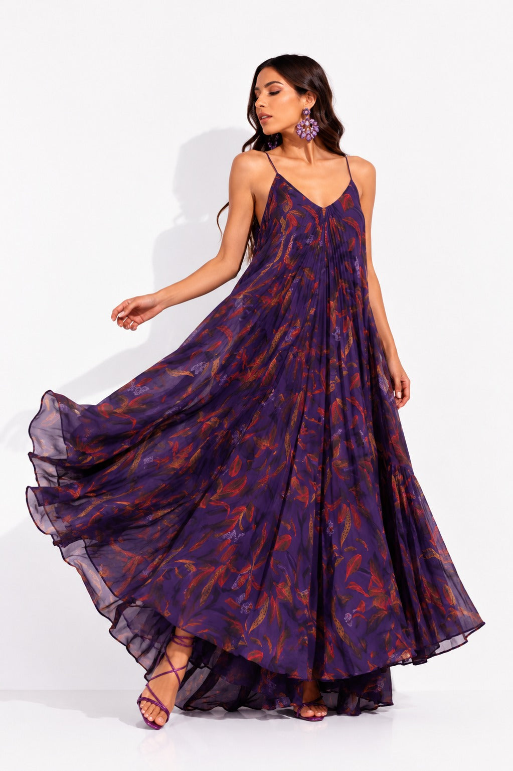 Vestido Aratoca Morado Estampado