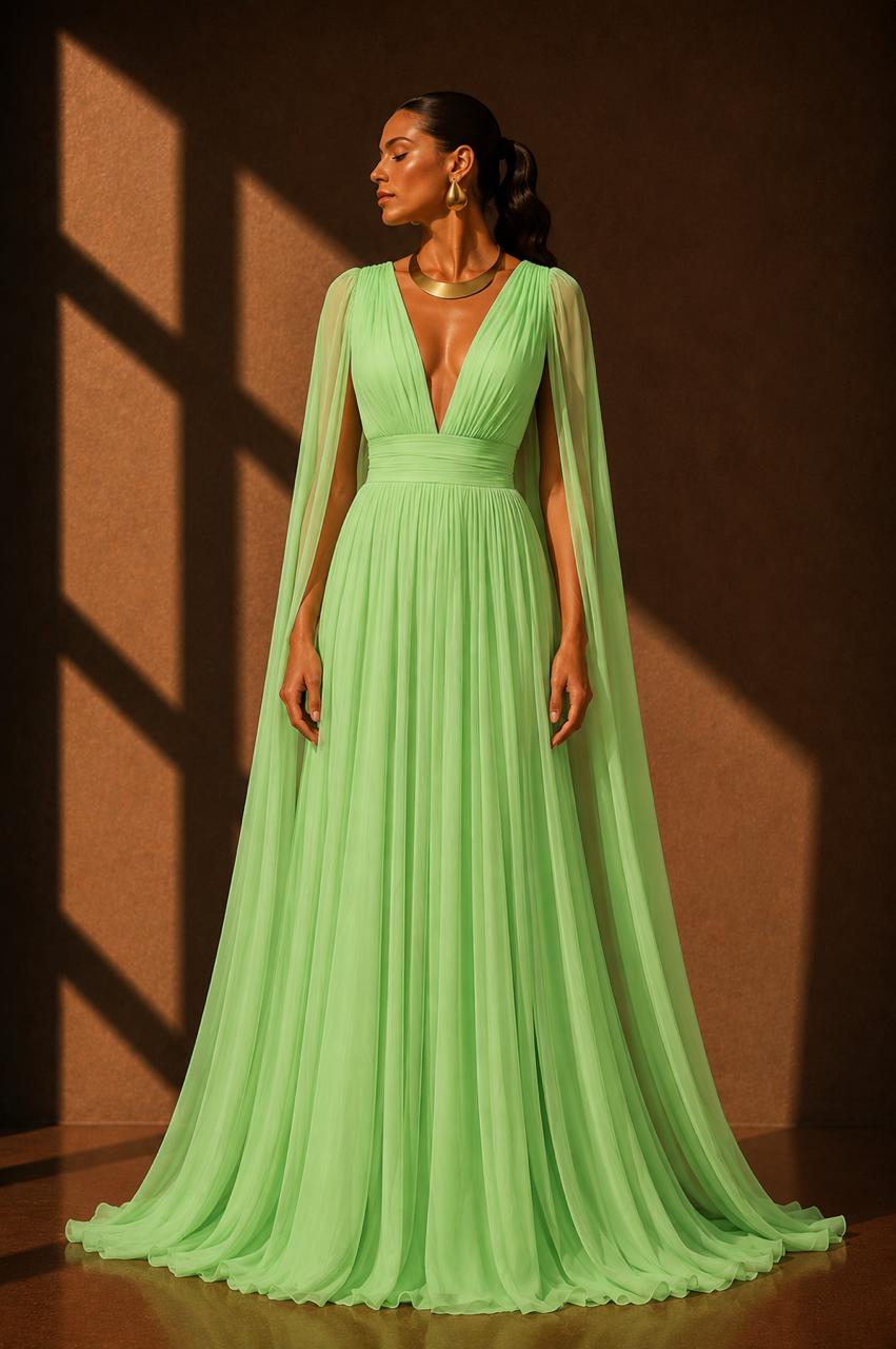 Vestido Girasol Verde Limón