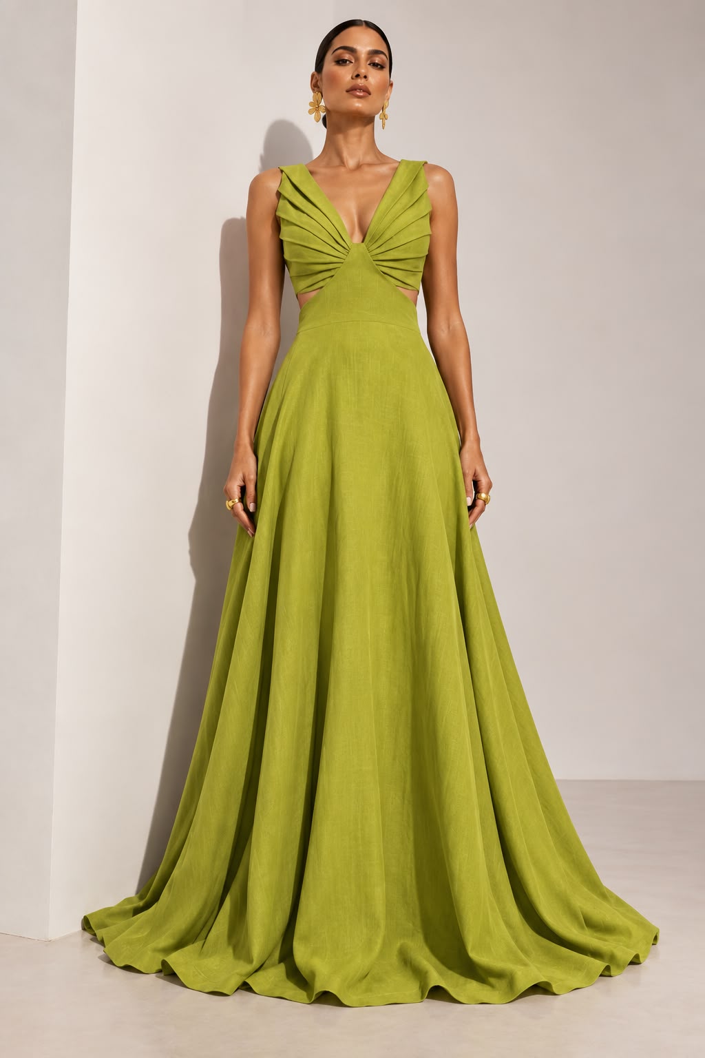 Vestido Quindio verde pistacho