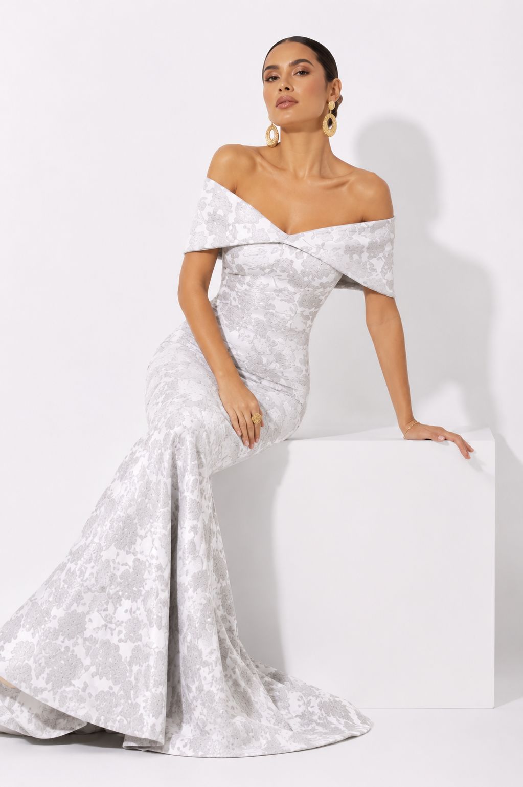 Vestido Sabina Ii Gris Estampado
