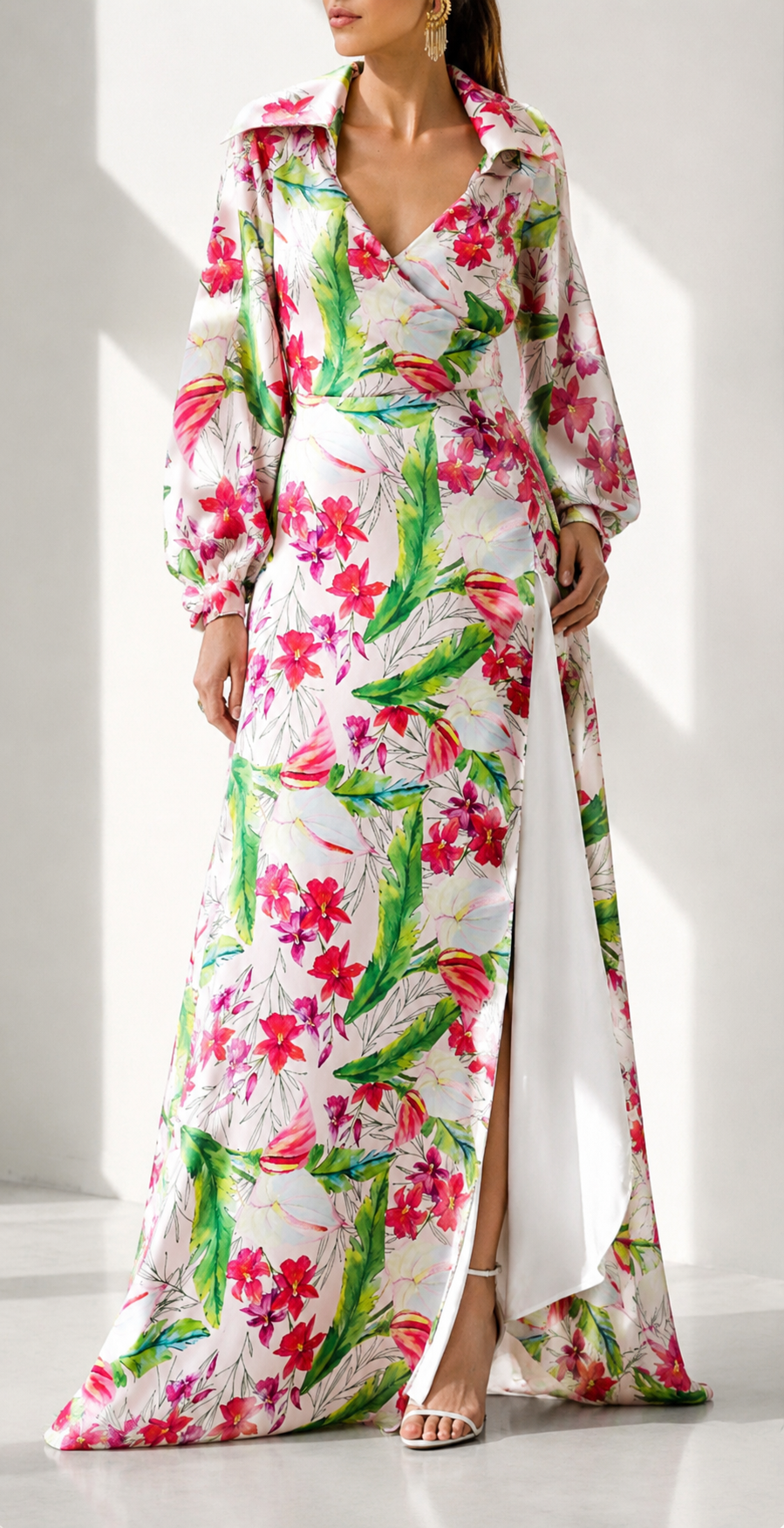 Vestido Balisia Flores Fondo Rosa