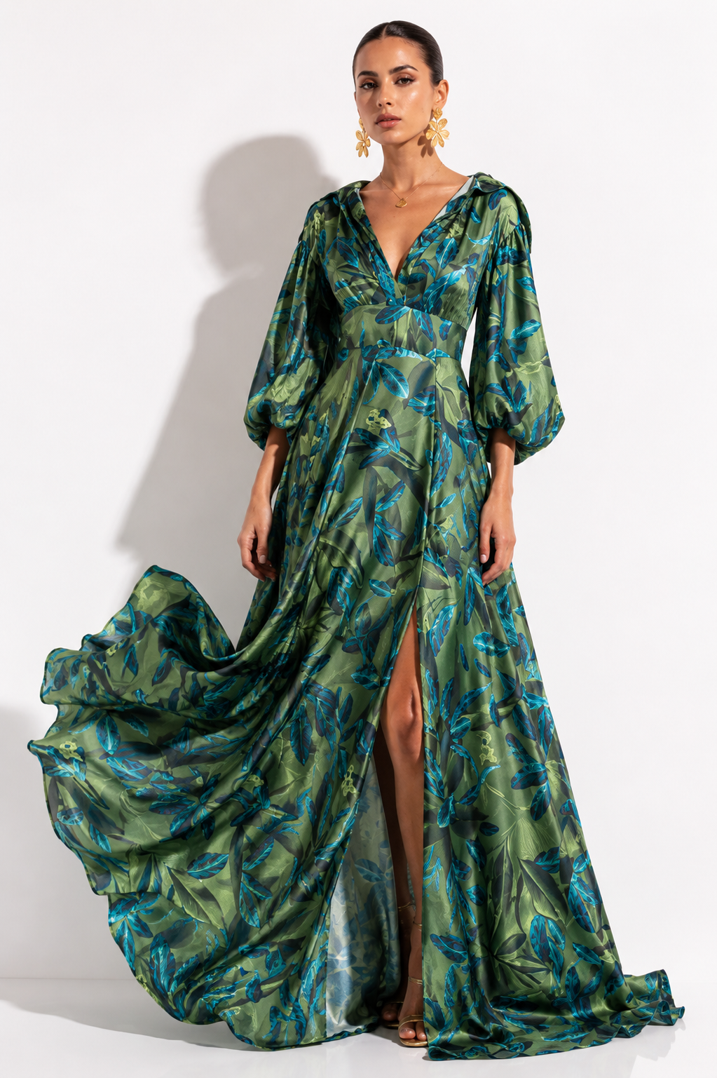 Vestido Ono Estampado Multi Verde