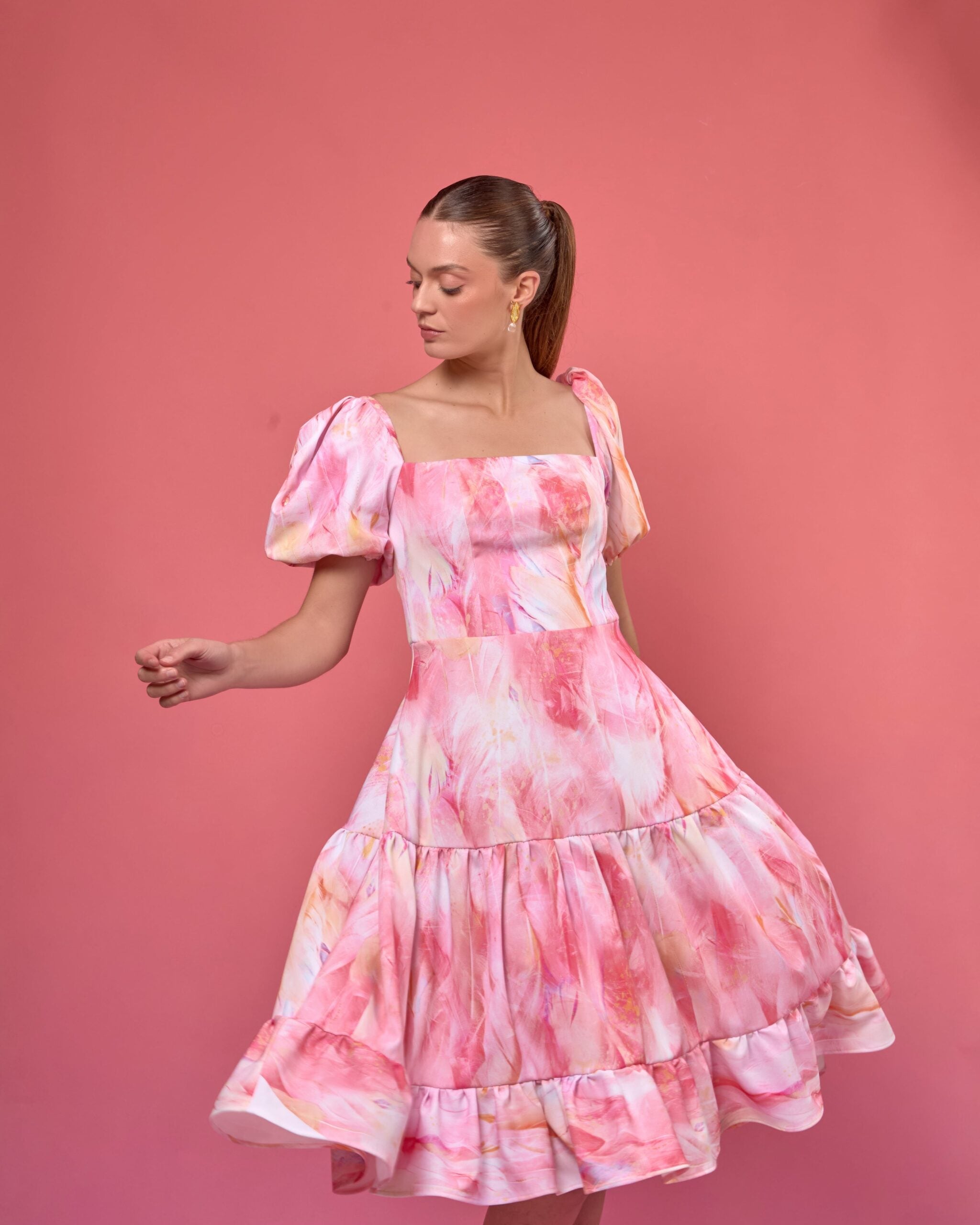 Vestido Lolita Salmón Estampado