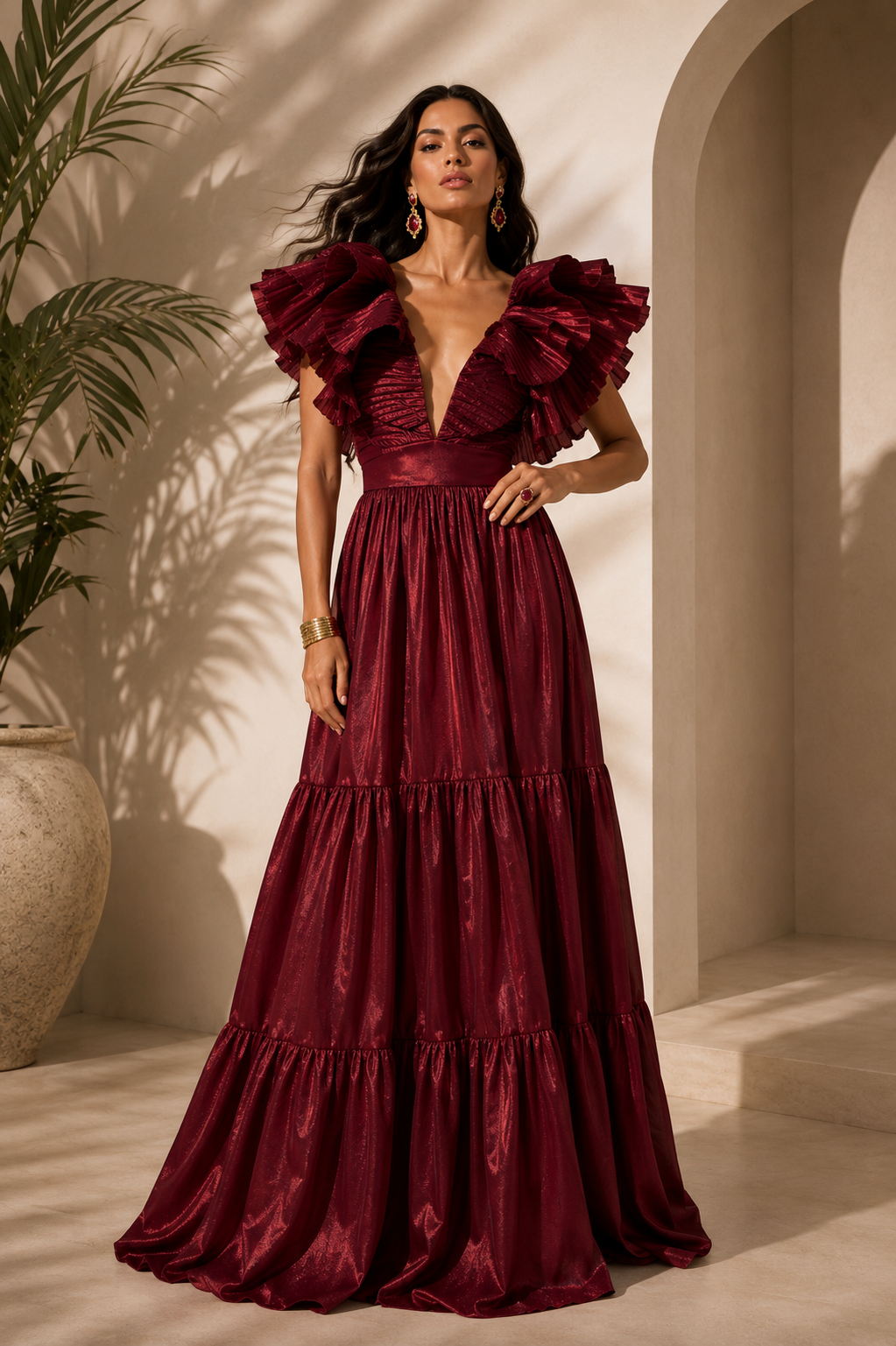 Vestido Armonia Vinotinto